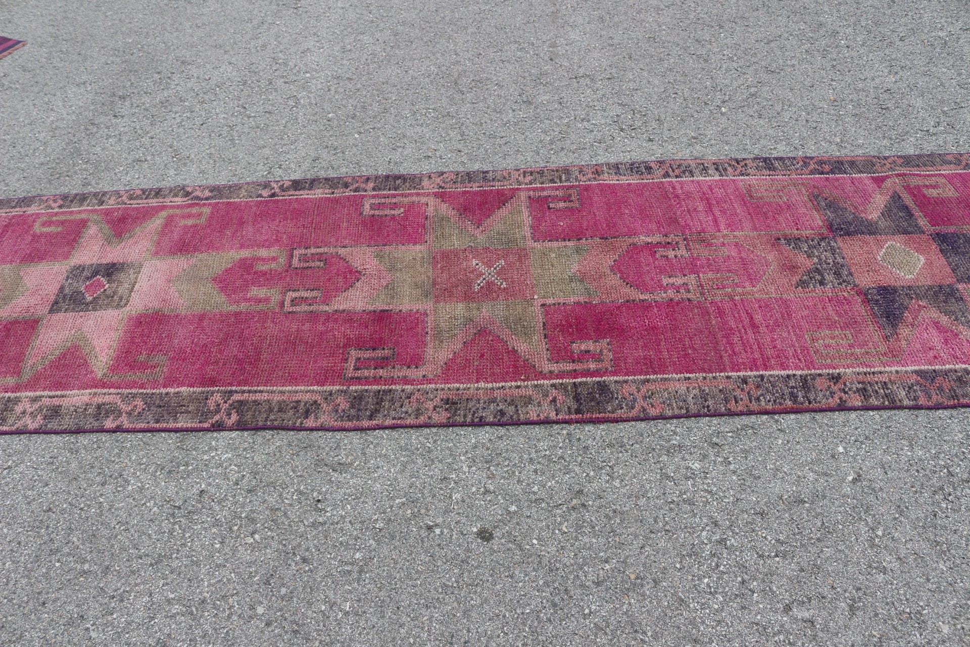 Vintage Halılar, Mutfak Halısı, Koridor Halısı, Yer Halısı, 2,9x11,3 ft Runner Halısı, Koridor Halısı, Mutfak Halıları, Türk Halısı, Pembe Mutfak Halısı