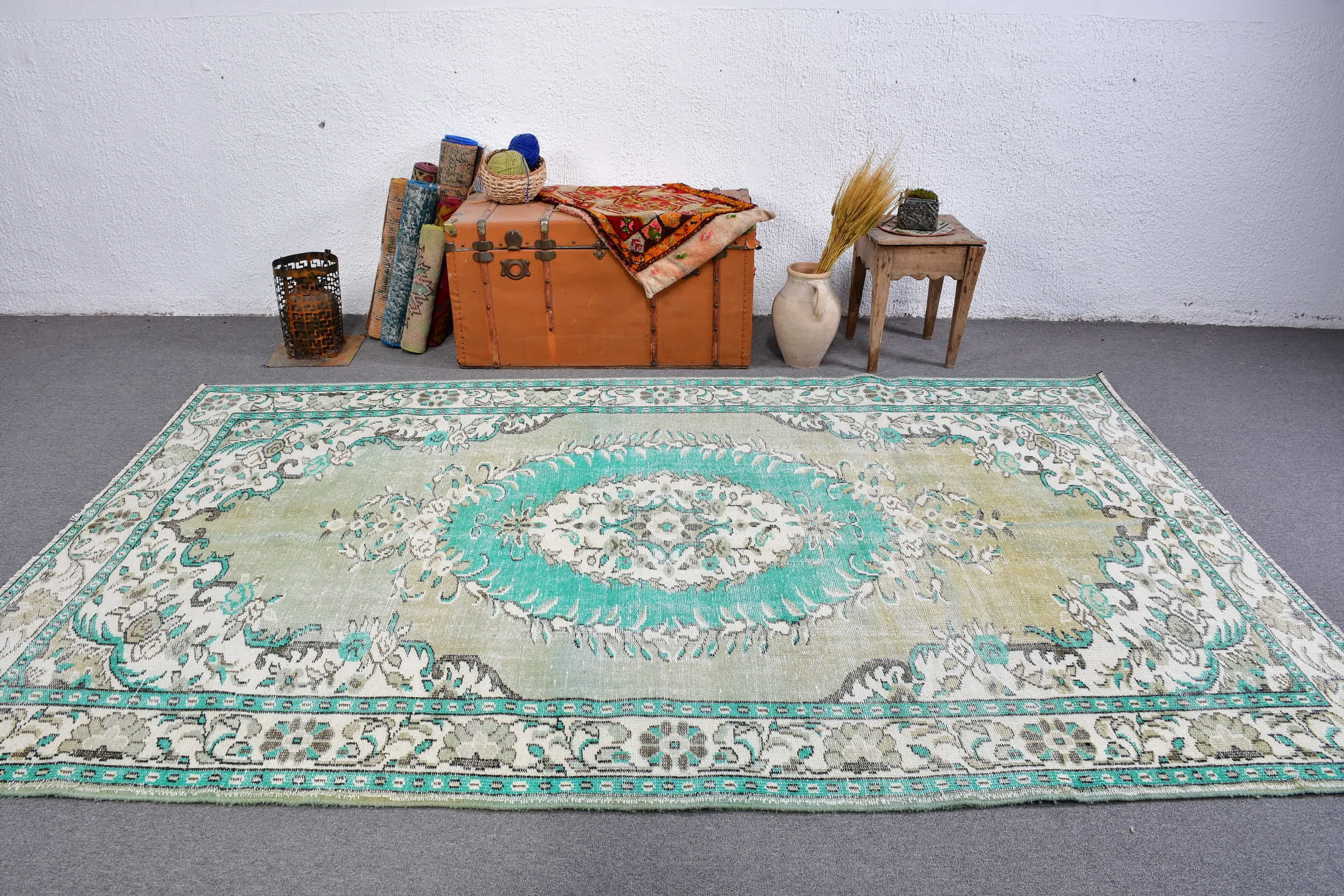 Living Room Rug, Turkish Rugs, Bedroom Rug, Floor Rug, 6x9.8 ft Large Rug, Rugs for Dining Room, Moroccan Rugs, Cute Rug, Vintage Rug