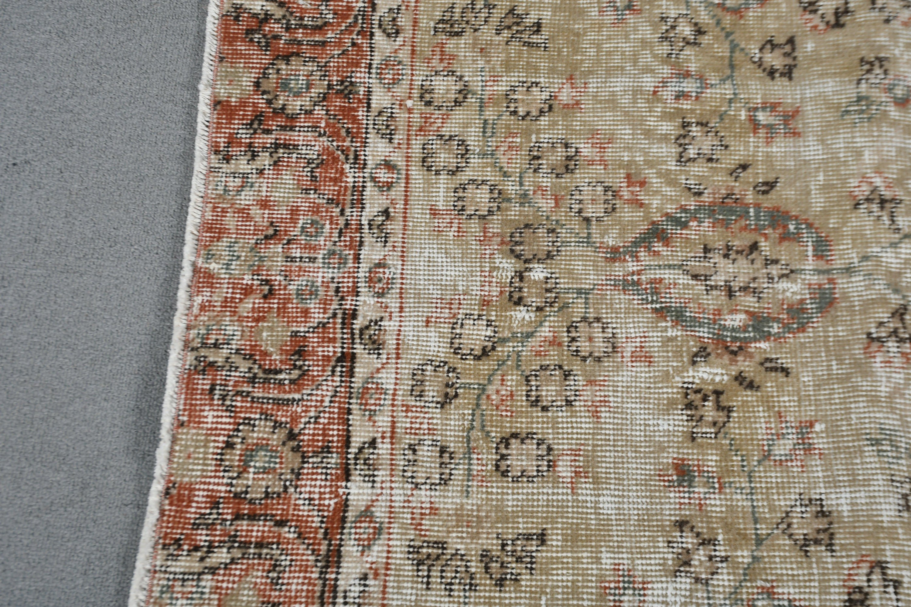 Floor Rug, Rugs for Entry, Vintage Rug, Kitchen Rugs, Beige Antique Rug, Home Decor Rug, Entry Rugs, Turkish Rugs, 3.6x6.4 ft Accent Rug