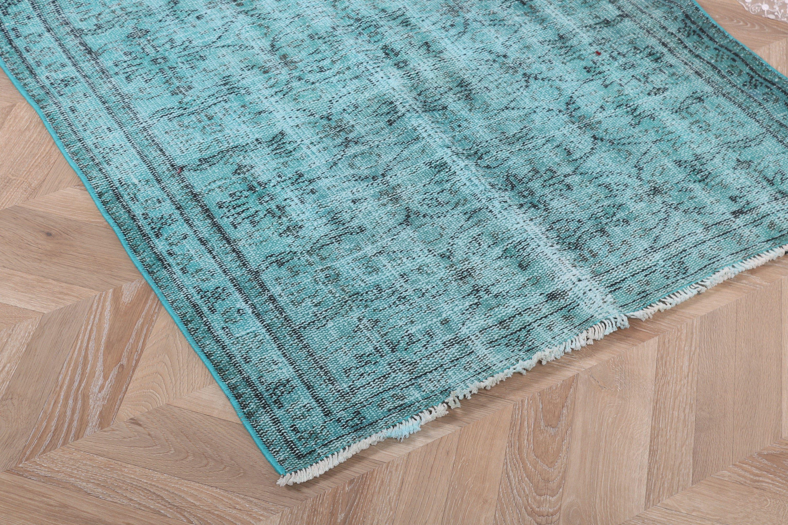 Entry Rugs, Geometric Rugs, Vintage Rug, Flatweave Rug, Vintage Accent Rugs, Green Cool Rug, 3.3x6.5 ft Accent Rugs, Boho Rug, Turkish Rug