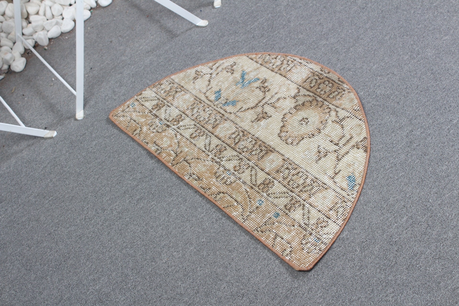 Mutfak Halısı, Kabile Halıları, 2,5x1,5 ft Küçük Halı, Giriş Halısı, Türk Halısı, Anadolu Halıları, Vintage Halı, Duvara Asılı Halı, Bej Mutfak Halıları