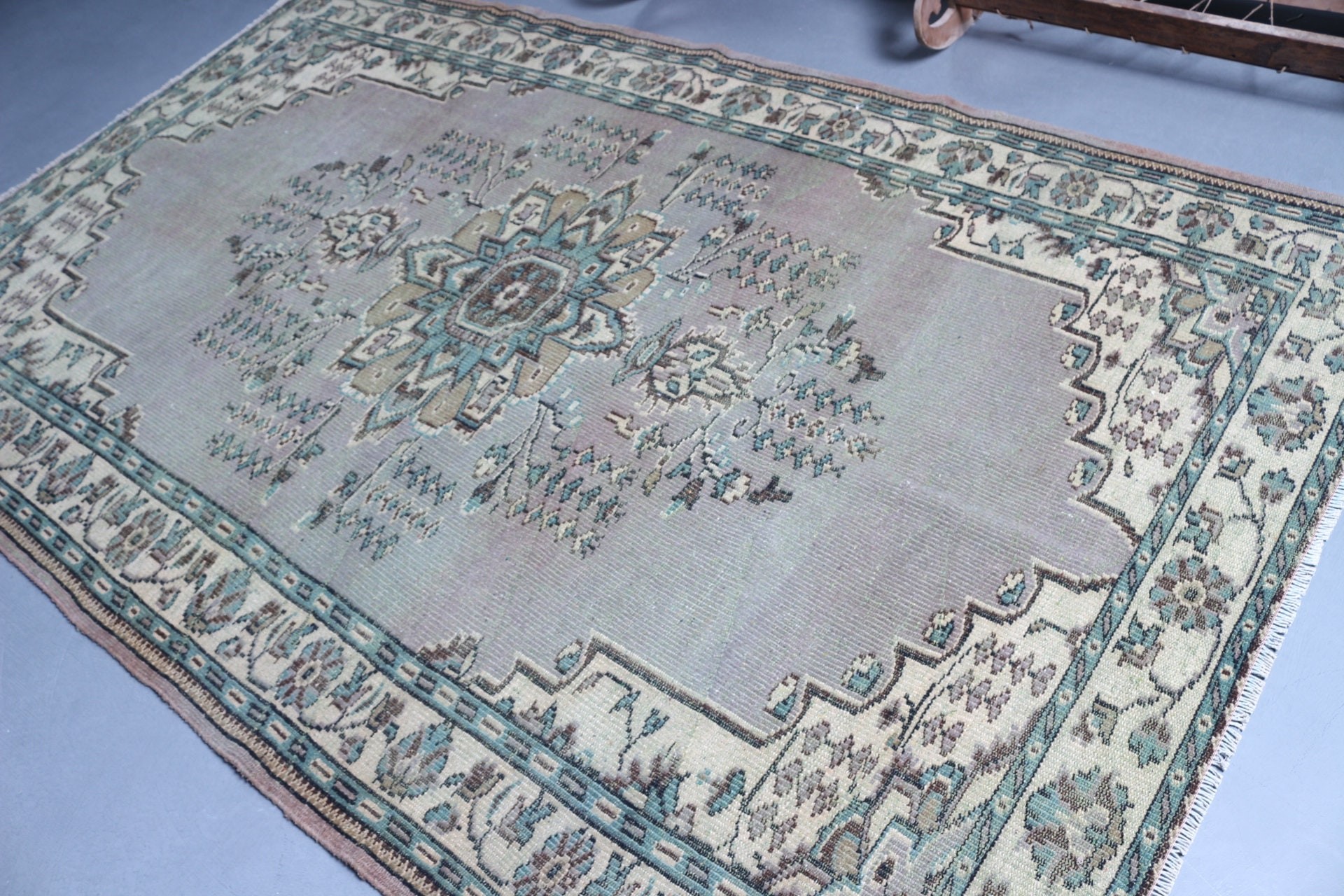 Oriental Rugs, Salon Rug, Turkish Rug, 5.8x9.2 ft Large Rug, Bedroom Rug, Green Antique Rug, Vintage Rug, Rugs for Salon, Art Rug, Cool Rug