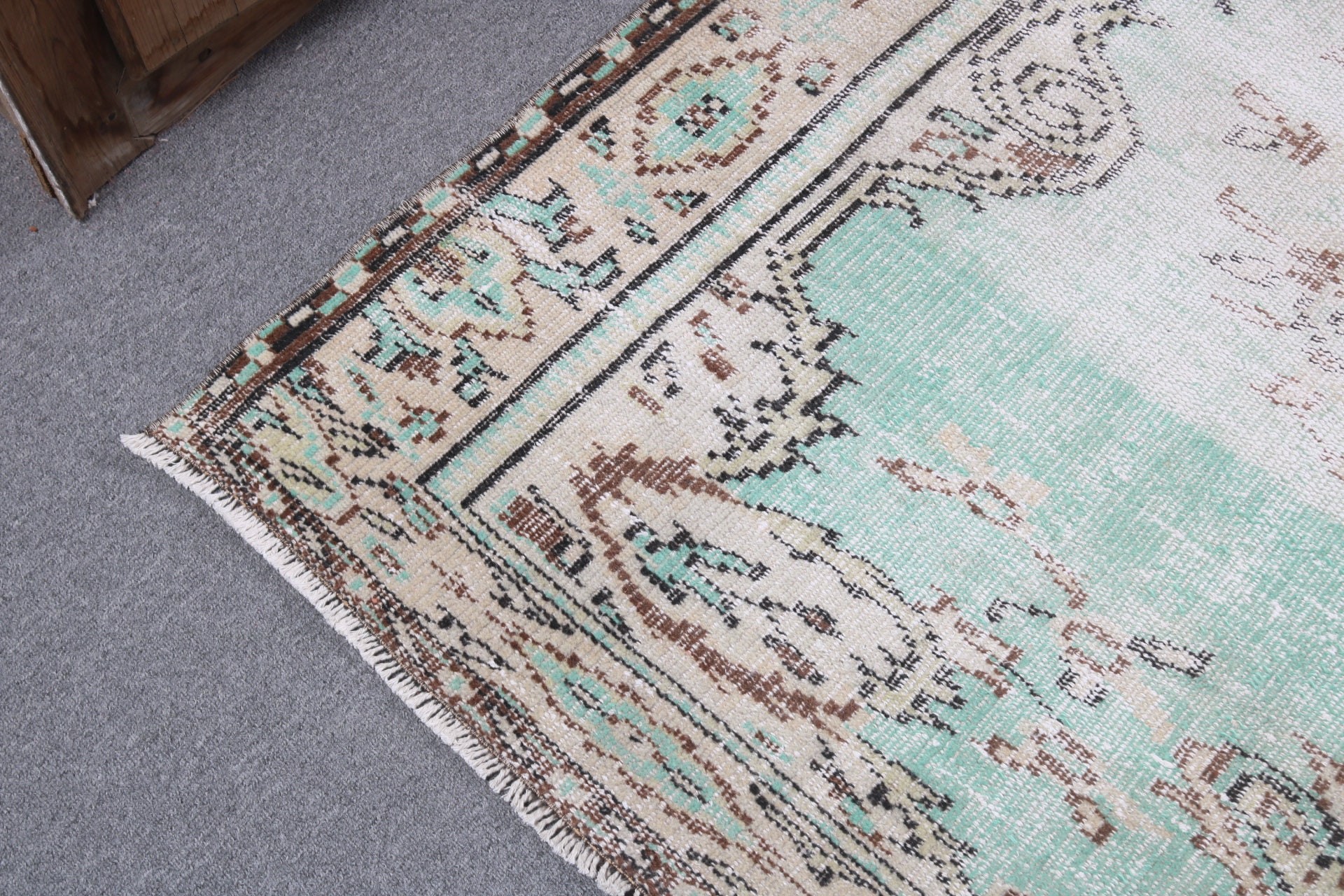 Large Boho Rugs, Turkish Rugs, 5.2x8.5 ft Large Rugs, Green Antique Rug, Antique Rug, Bedroom Rugs, Flatweave Rug, Vintage Rugs, Ethnic Rug