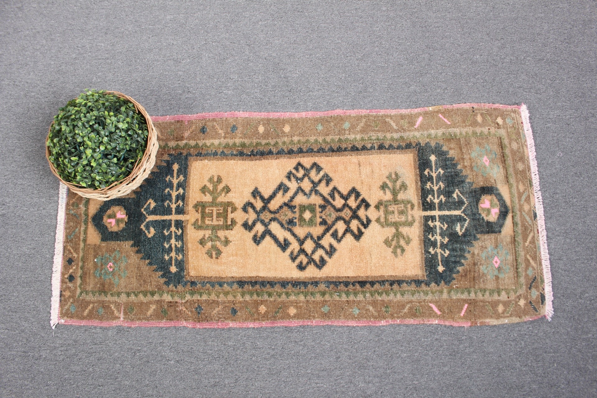 Yatak Odası Halısı, Mutfak Halıları, 1,6x3,5 ft Küçük Halı, Giriş Halıları, Soğuk Halı, Türk Halısı, Vintage Halı, Kahverengi Mutfak Halısı, Duvara Asılı Halı