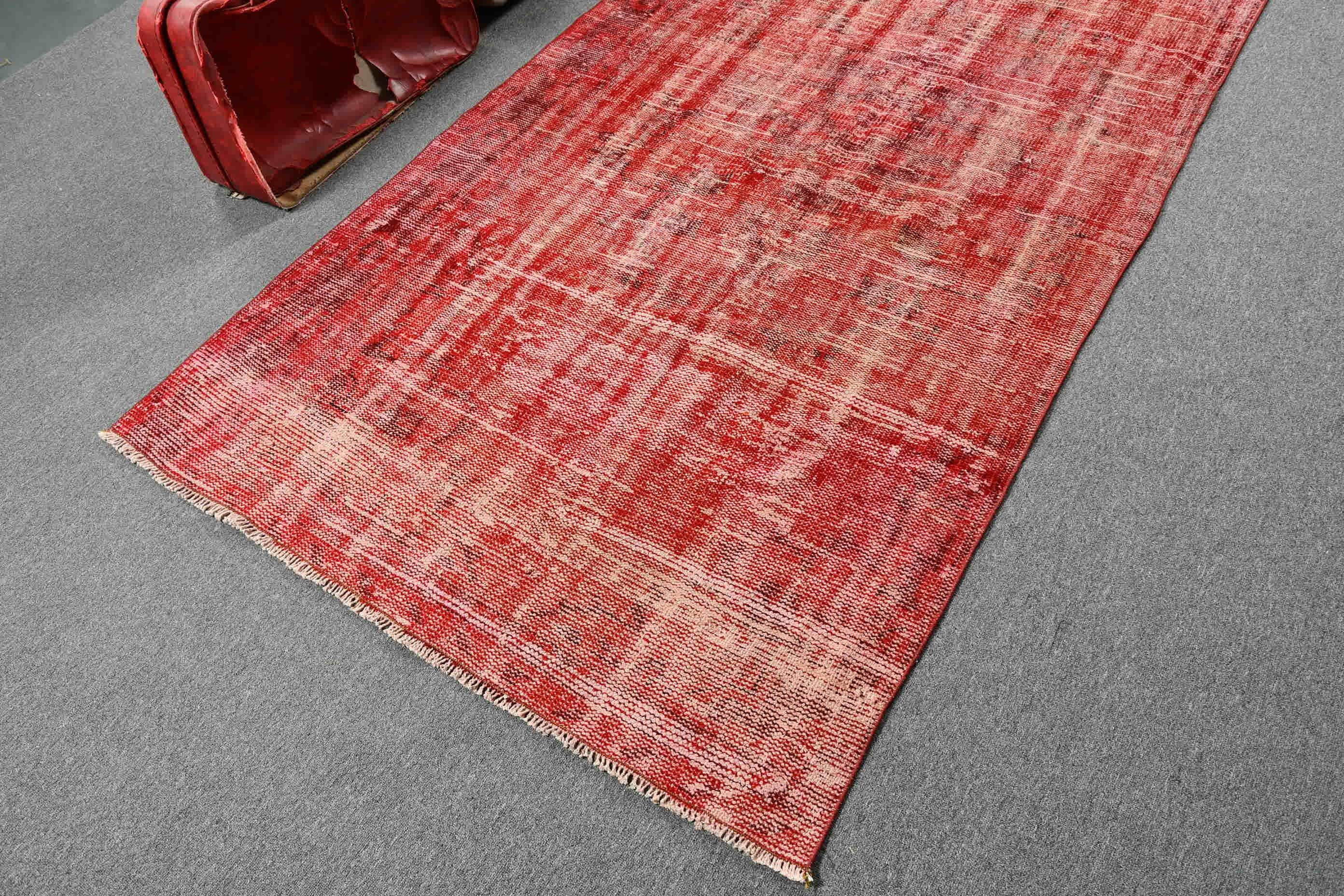 Nursery Rugs, 4.5x8.4 ft Area Rug, Antique Rug, Cool Rug, Vintage Rug, Red Moroccan Rugs, Kitchen Rugs, Turkish Rugs, Rugs for Kitchen