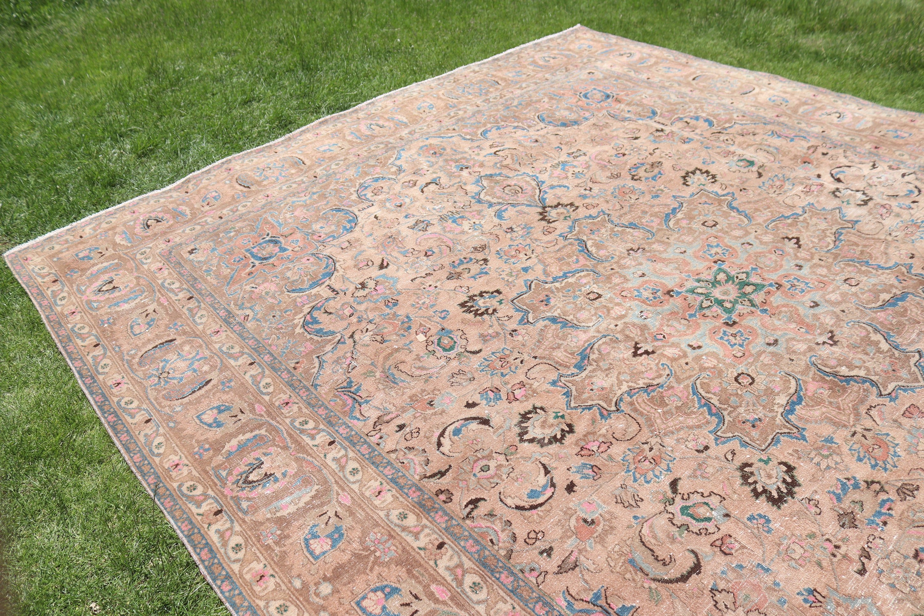 Vintage Decor Rug, Salon Rugs, Luxury Rugs, Saloon Rugs, Brown Modern Rug, Wool Rug, 9.1x12.1 ft Oversize Rug, Vintage Rugs, Turkish Rugs