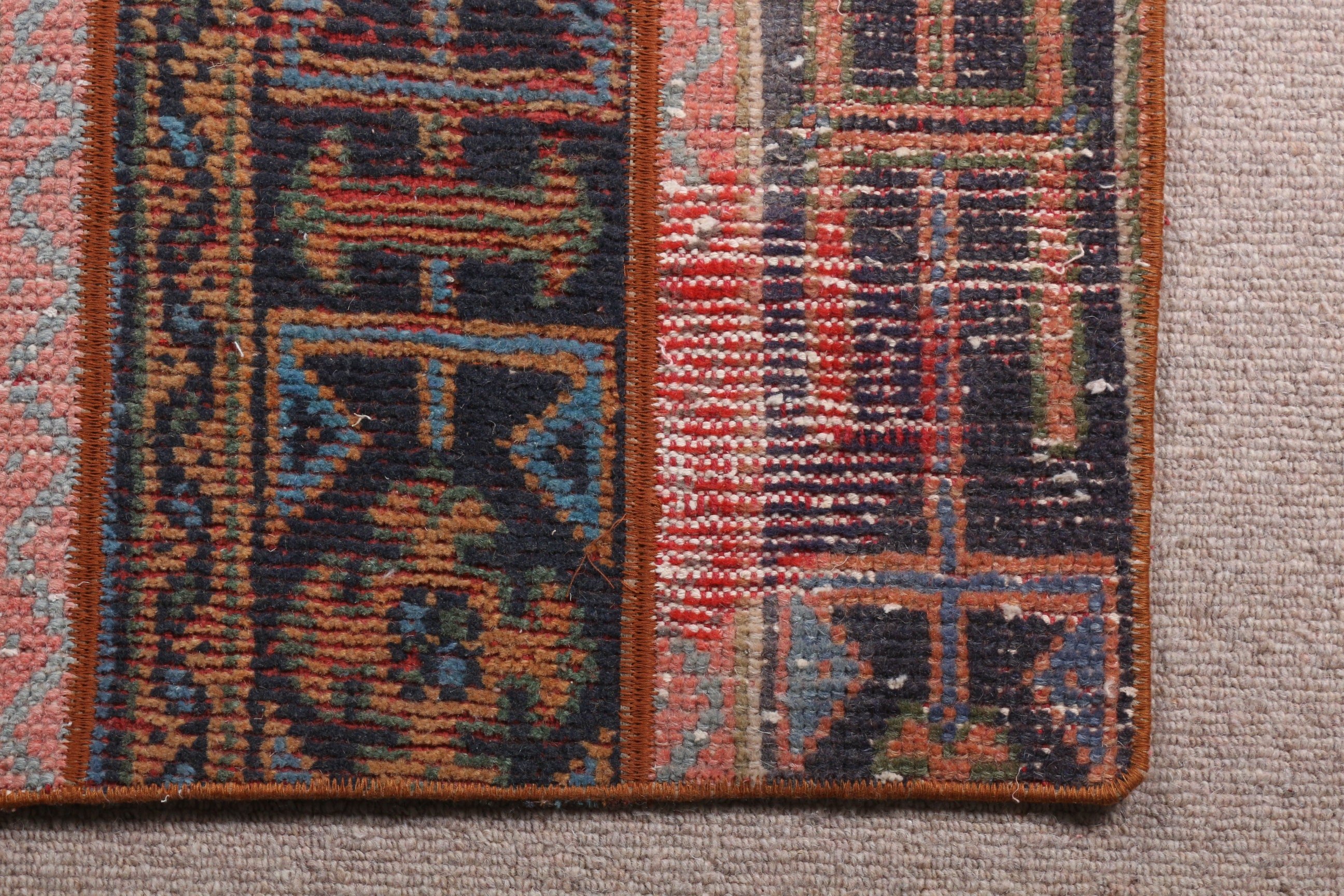 Turkish Rugs, 1.9x2.5 ft Small Rug, Floor Rug, Blue Floor Rugs, Vintage Rugs, Door Mat Rug, Wool Rug, Kitchen Rugs, Rugs for Bathroom