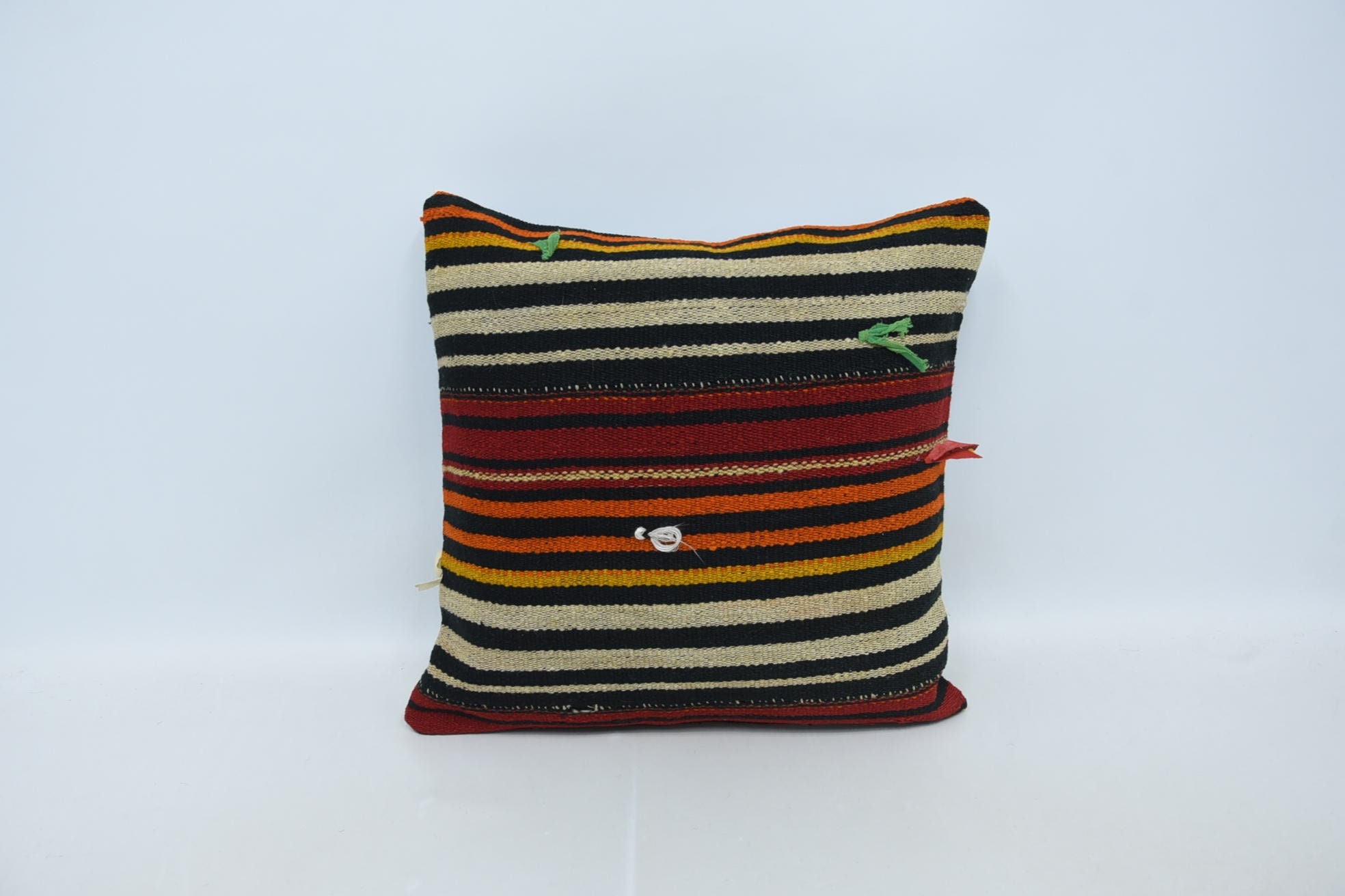 24"x24" Red Pillow, Vintage Kilim Pillow, Kilim Pillow, Handwoven Cushion Cover, Traditional Pillow Sham, Handmade Kilim Cushion