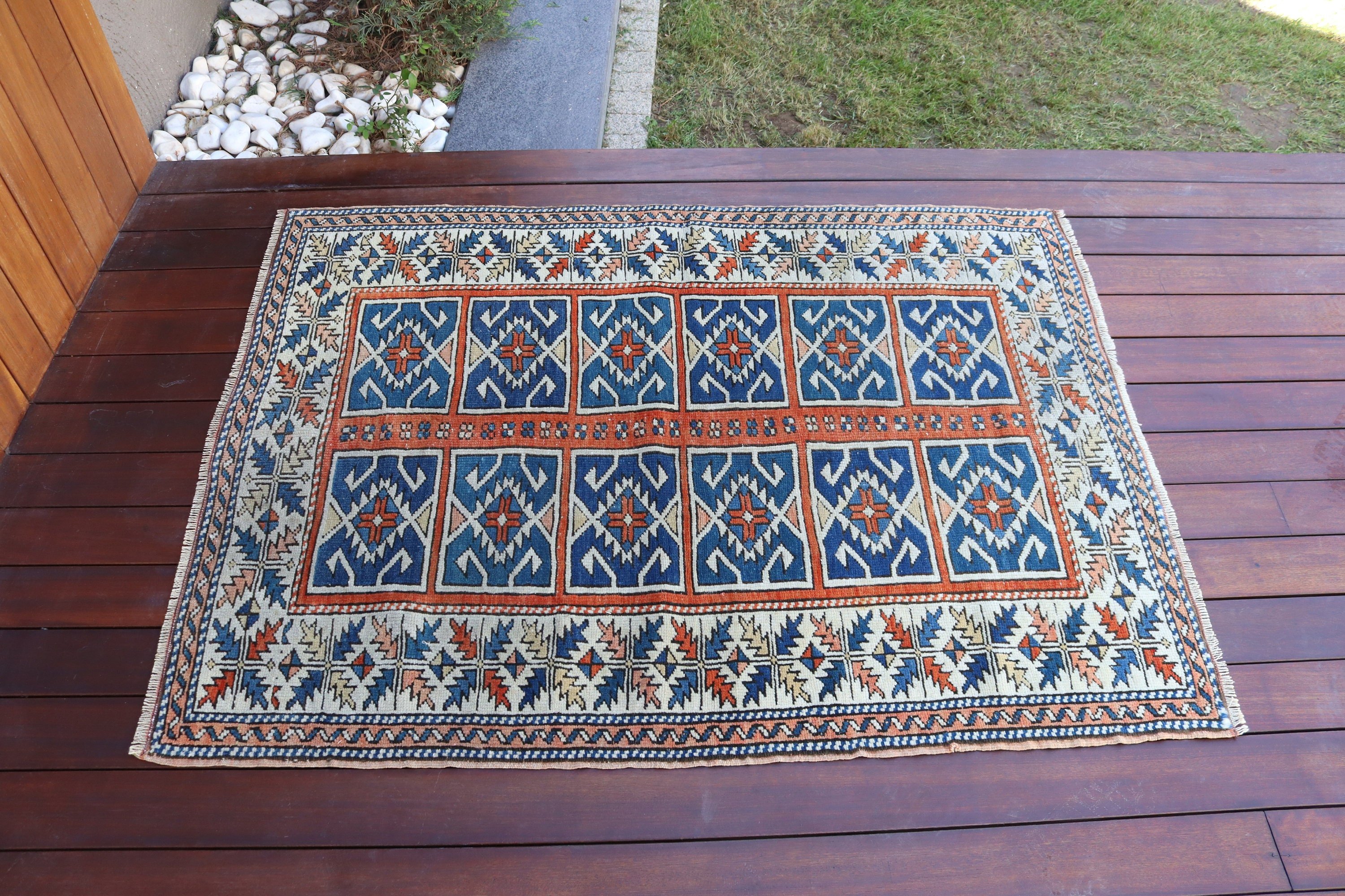 Vintage Rugs, Floor Rug, Boho Rugs, 3.2x4.3 ft Small Rugs, Orange Kitchen Rug, Turkish Rugs, Wall Hanging Rugs, Small Boho Rug, Oushak Rugs