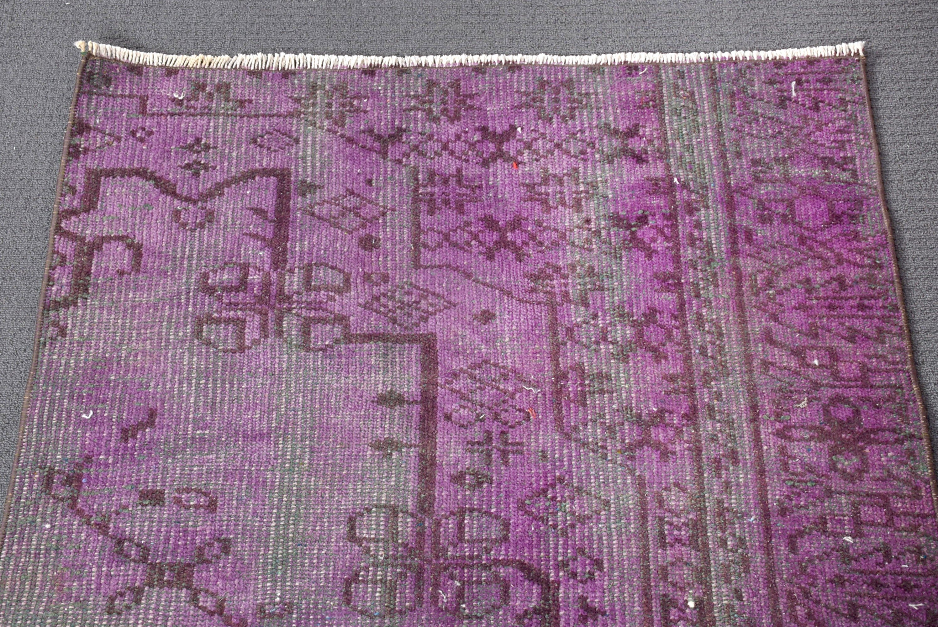 Oriental Rugs, Vintage Rug, Wall Hanging Rug, Aztec Rugs, Bathroom Rugs, Turkish Rugs, Purple Floor Rug, Kitchen Rug, 2.5x5.6 ft Small Rugs