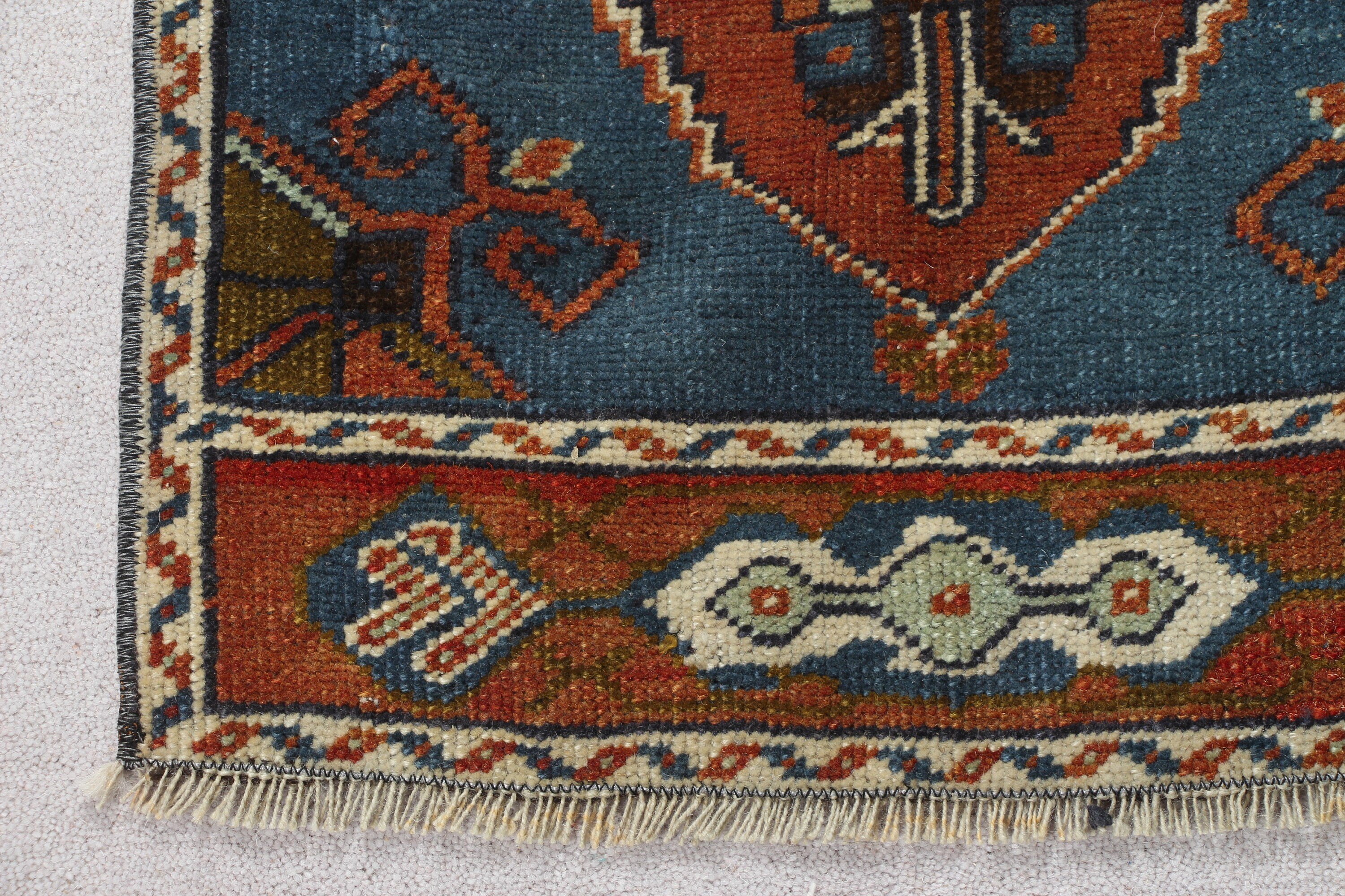 Ethnic Rug, 1.4x3.1 ft Small Rugs, Oushak Rugs, Kitchen Rug, Vintage Rugs, Brown Antique Rug, Door Mat Rugs, Turkish Rug, Oriental Rugs