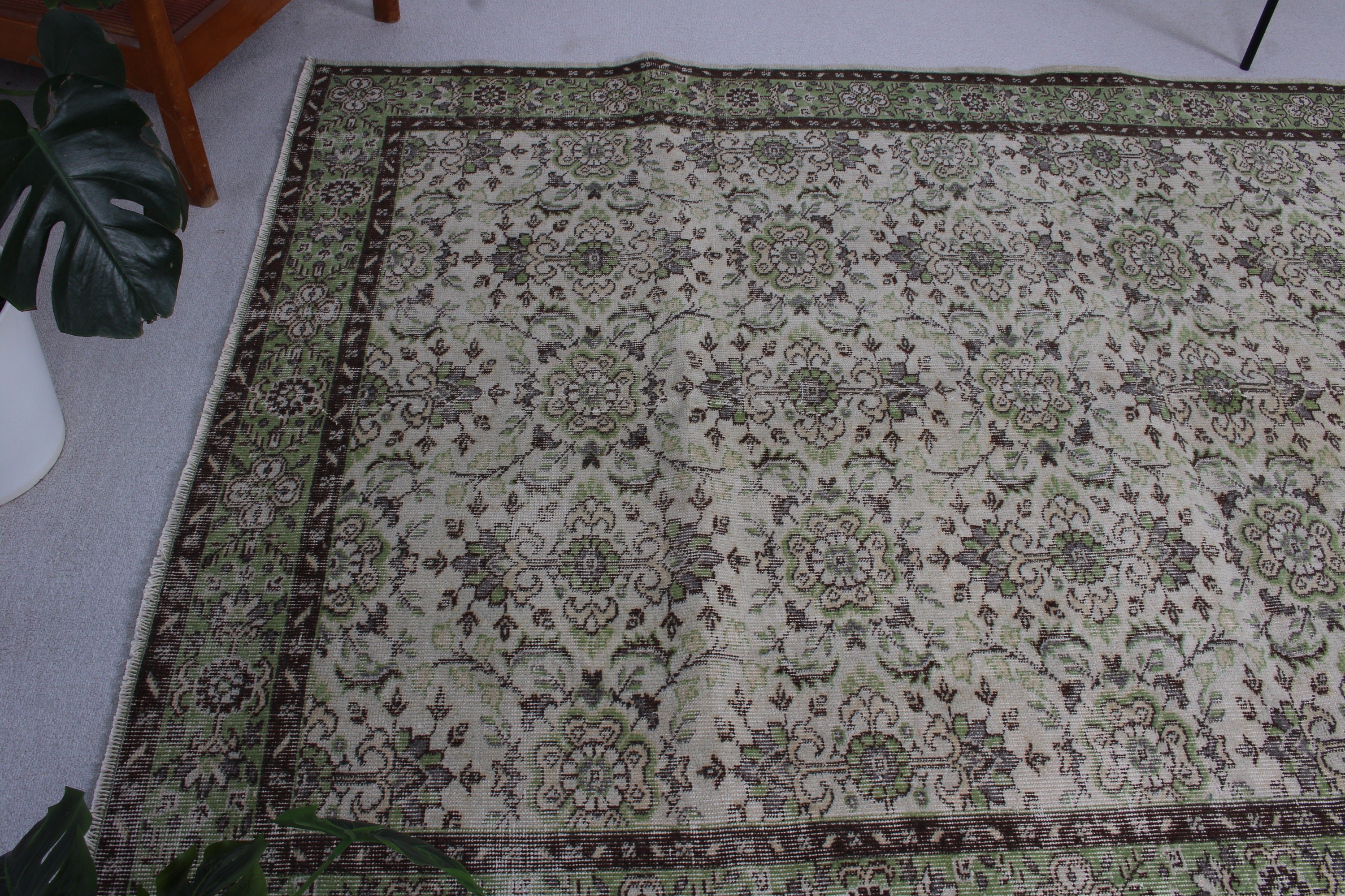 Türk Halıları, Kahverengi Zemin Halısı, Yer Halıları, Salon Halısı, Geometrik Halı, Vintage Halılar, Büyük Boho Halıları, 5.7x8.9 ft Büyük Halı, Aztek Halıları