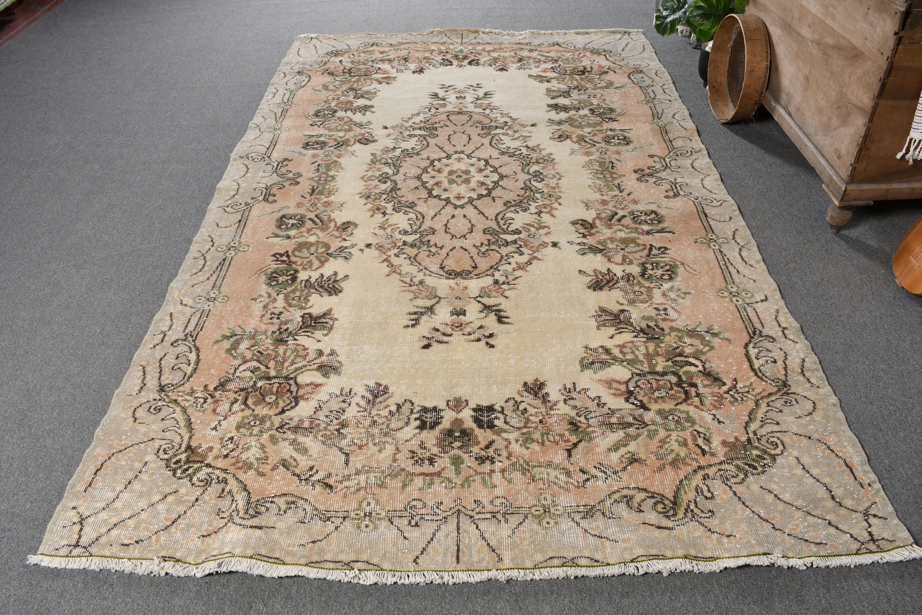 5.6x9.2 ft Büyük Halılar, Pembe Havalı Halılar, Türk Halısı, Yatak Odası Halısı, Dekoratif Halı, Havalı Halılar, Ev Dekor Halısı, Yemek Odası Halıları, Vintage Halı