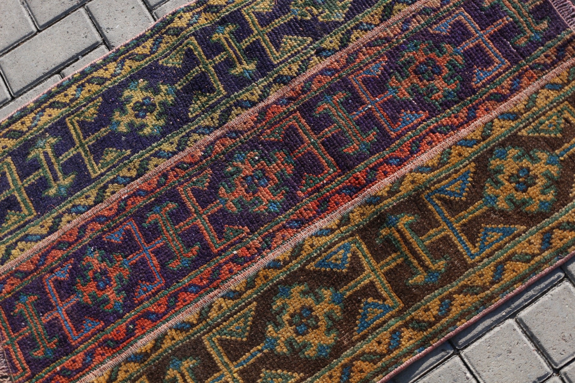 Kitchen Rugs, Bath Rug, Cool Rugs, Vintage Rug, Bathroom Rugs, Turkish Rug, Blue  2.5x3.6 ft Small Rug, Rugs for Bathroom