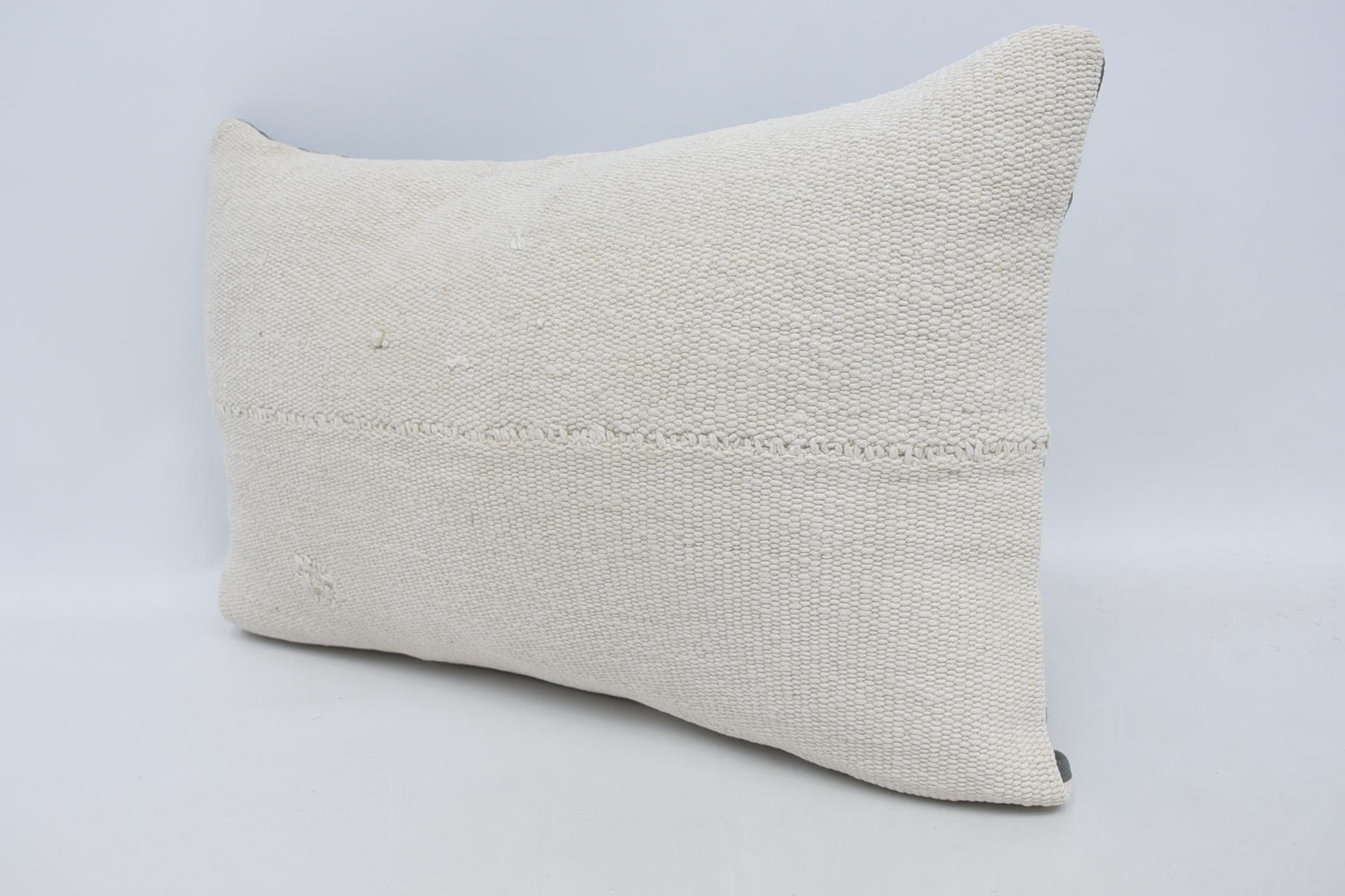 Kilim Cushion Sham, Vintage Pillow, 16"x24" White Pillow Case, Square Throw Pillow Case, Kilim Pillow, Neutral Throw Cushion Case