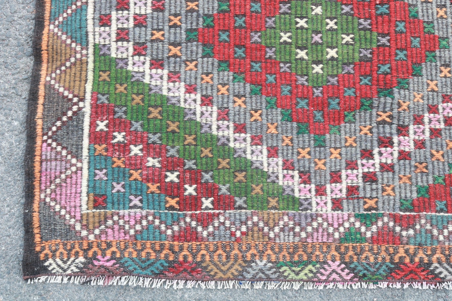 Kitchen Rugs, Turkish Rug, Vintage Rug, Kilim, Antique Rug, Living Room Rugs, Salon Rug, 7x10.3 ft Oversize Rug, Rugs for Living Room