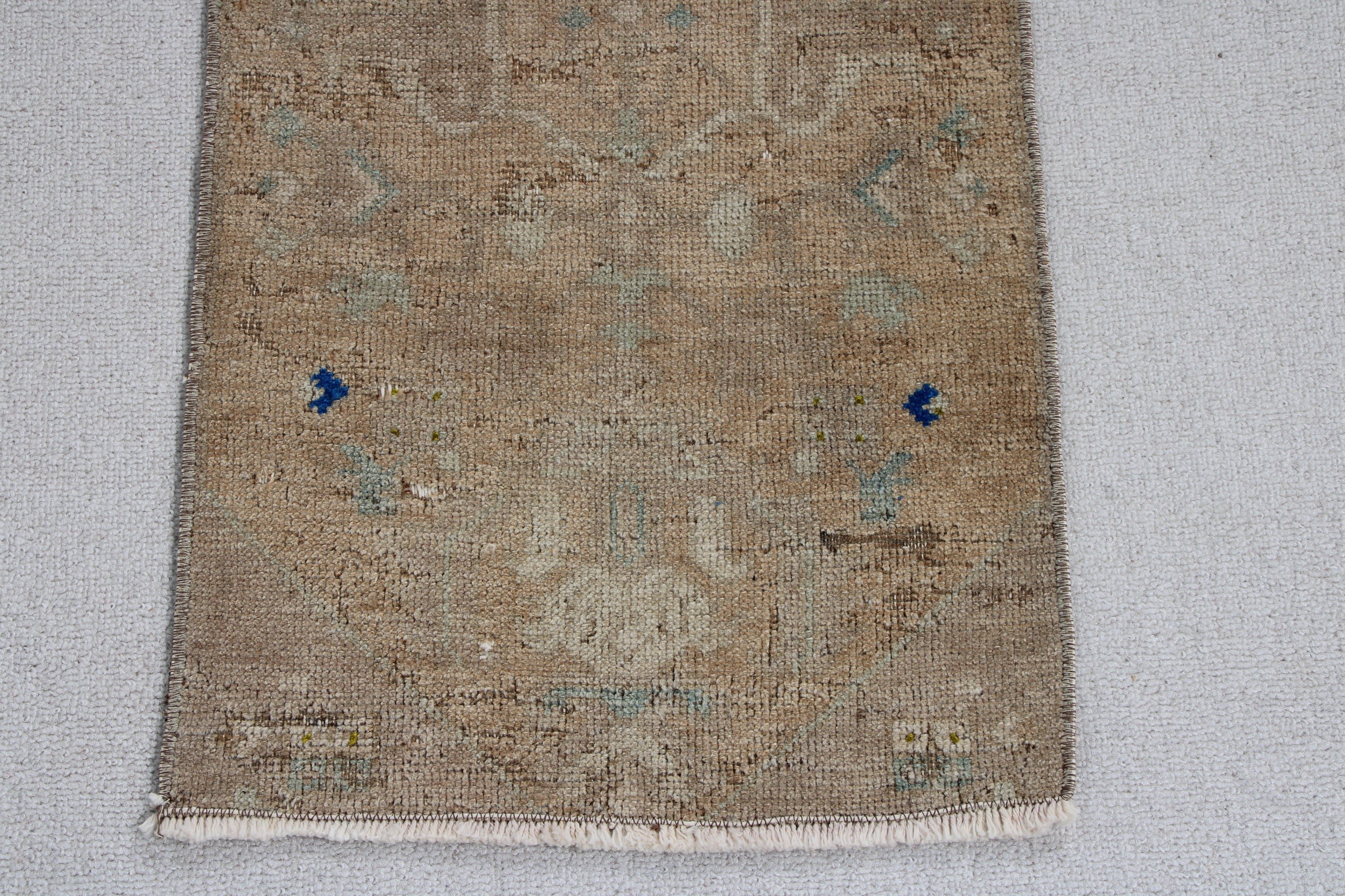 Vintage Rug, Bronze Cool Rug, Modern Rugs, Kitchen Rug, Luxury Rug, Oushak Rugs, Turkish Rugs, 1.3x2.9 ft Small Rug, Small Vintage Rugs