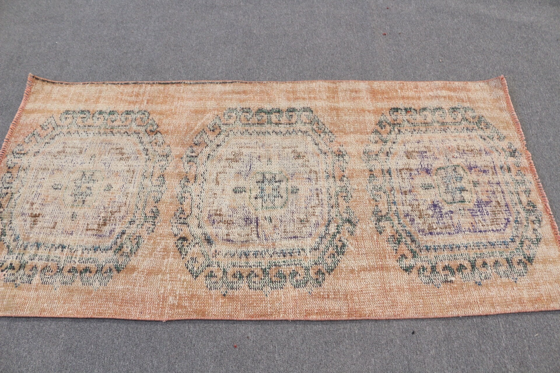 Wool Rug, Turkish Rug, Cool Rug, Rugs for Nursery, Art Rug, Vintage Rug, Nursery Rug, 3.1x6.1 ft Accent Rug, Orange Antique Rugs, Entry Rug