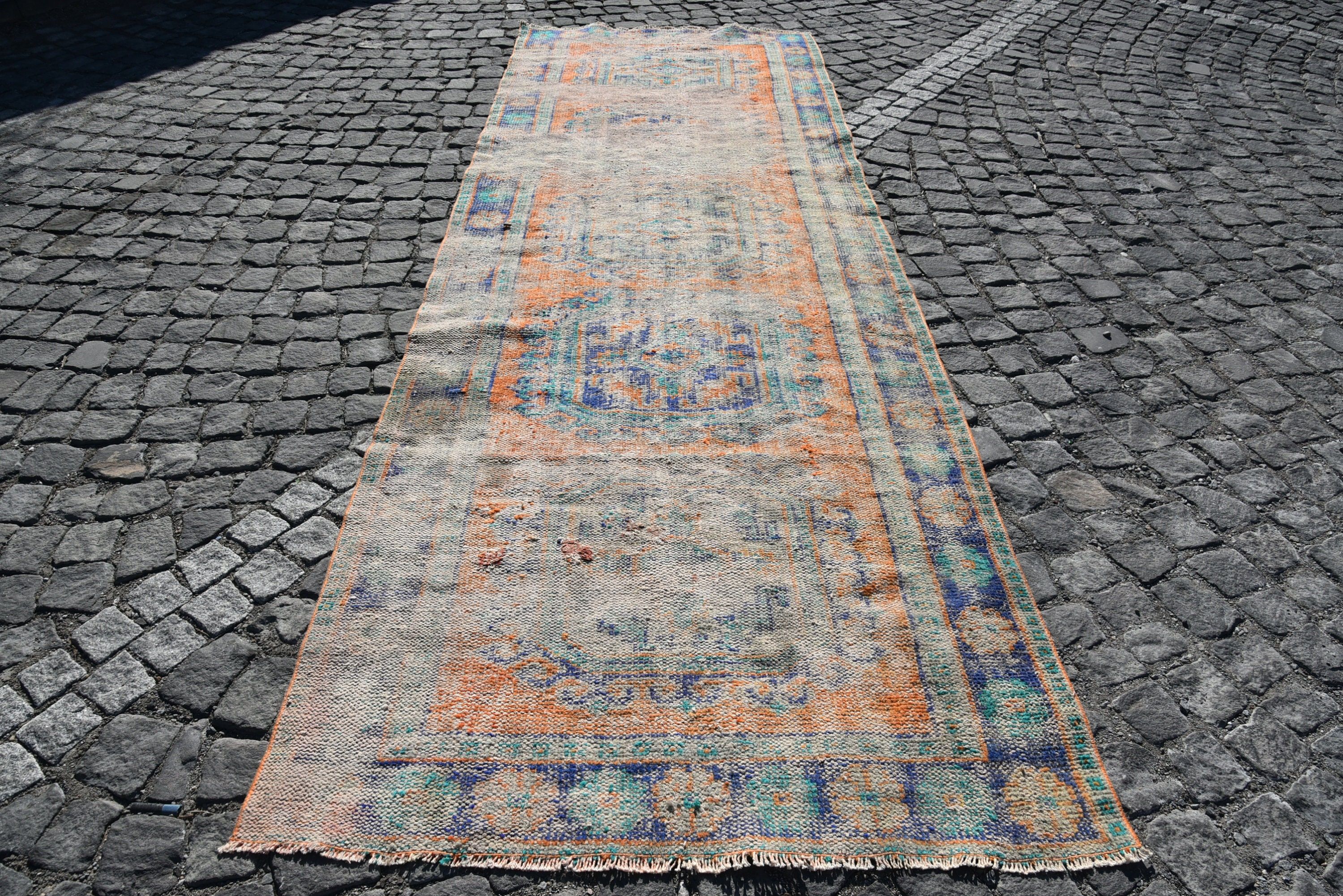 Türk Halıları, Koridor Halıları, 3,9x11,4 ft Yolluk Halıları, Vintage Halılar, Soğuk Halı, Merdiven Halıları, Yer Halıları, Koridor Halıları, El Dokuma Halıları