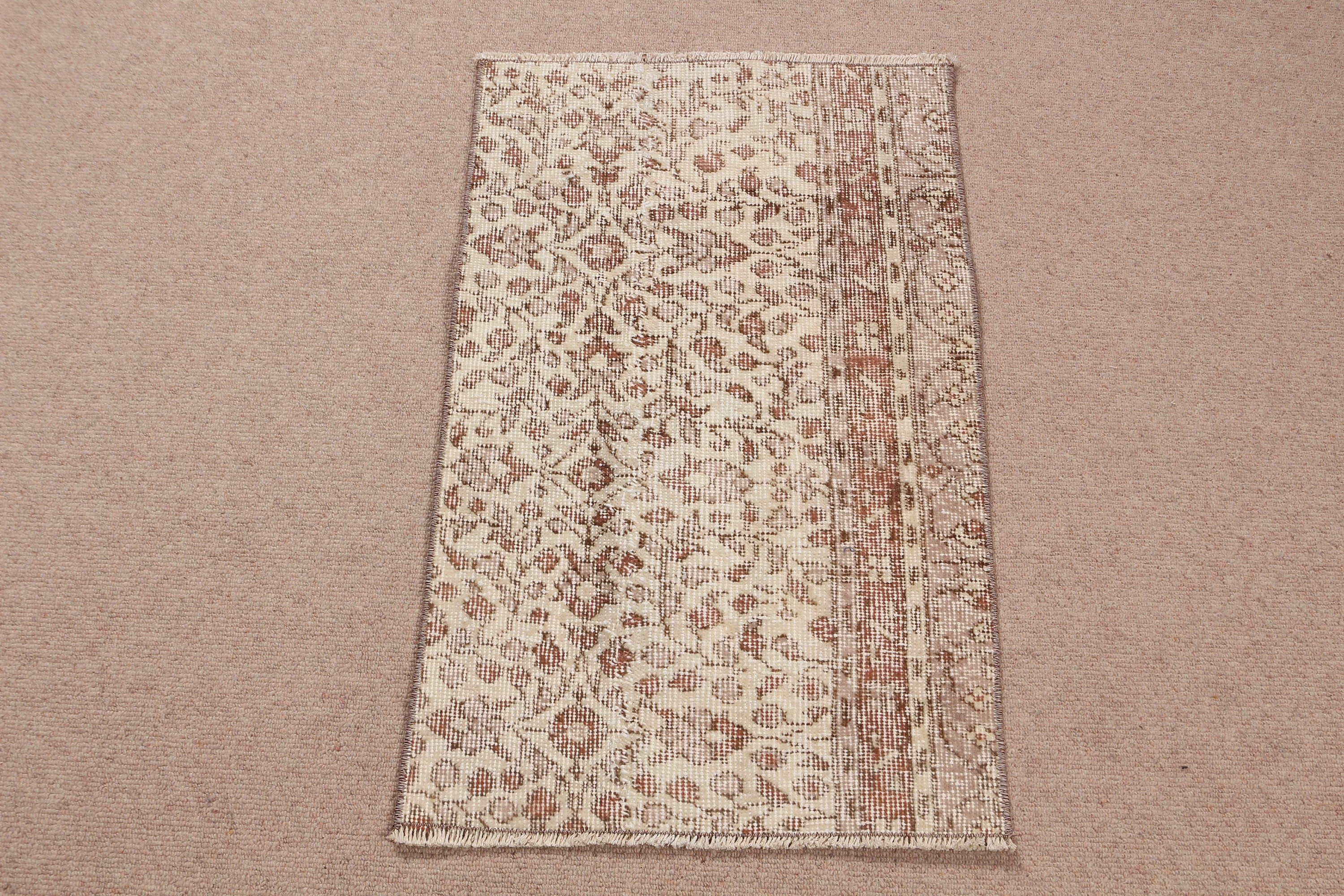 Nursery Rug, Vintage Rug, Decorative Rugs, Door Mat Rug, 1.6x2.6 ft Small Rugs, Turkish Rugs, Beige Oriental Rug, Oriental Rug, Kitchen Rug