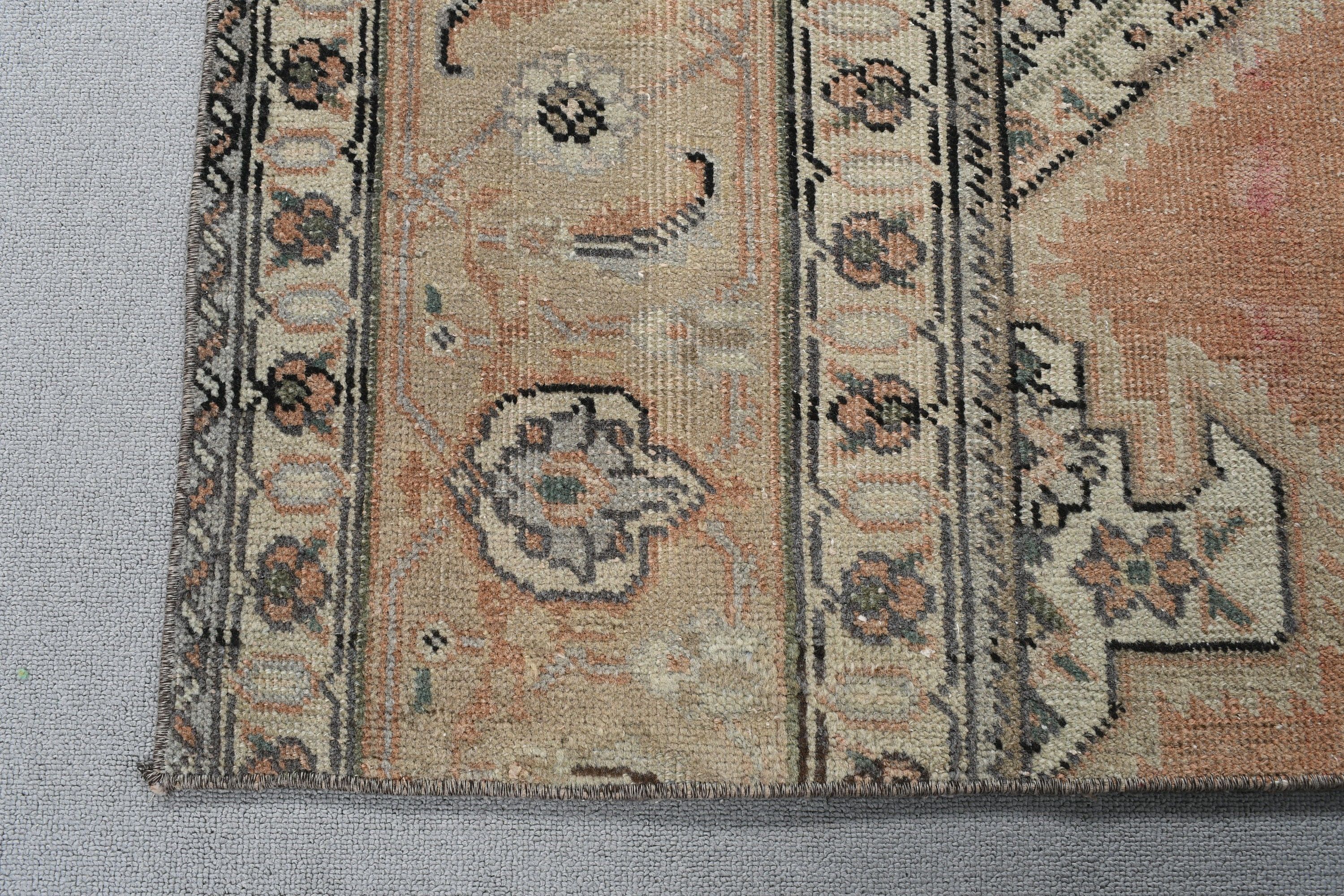 Araba Paspas Halısı, Bej Boho Halılar, Vintage Halılar, Geometrik Halılar, 2.6x4.6 ft Küçük Halı, Nötr Halı, Duvara Asılı Halılar, Türk Halısı, Kabile Halıları