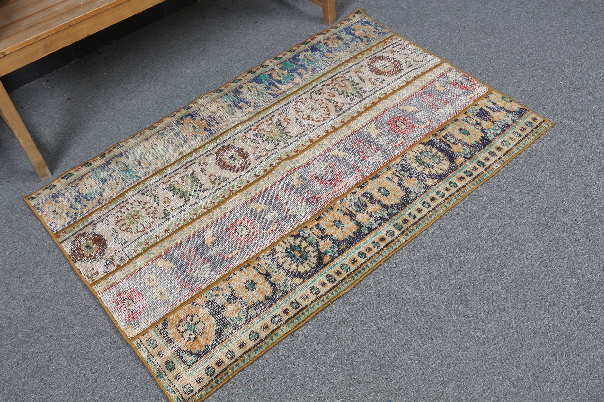Kitchen Rugs, Rugs for Entry, 2.9x4.6 ft Small Rugs, Wool Rug, Entry Rug, Beige Cool Rug, Vintage Rug, Old Rugs, Antique Rugs, Turkish Rugs