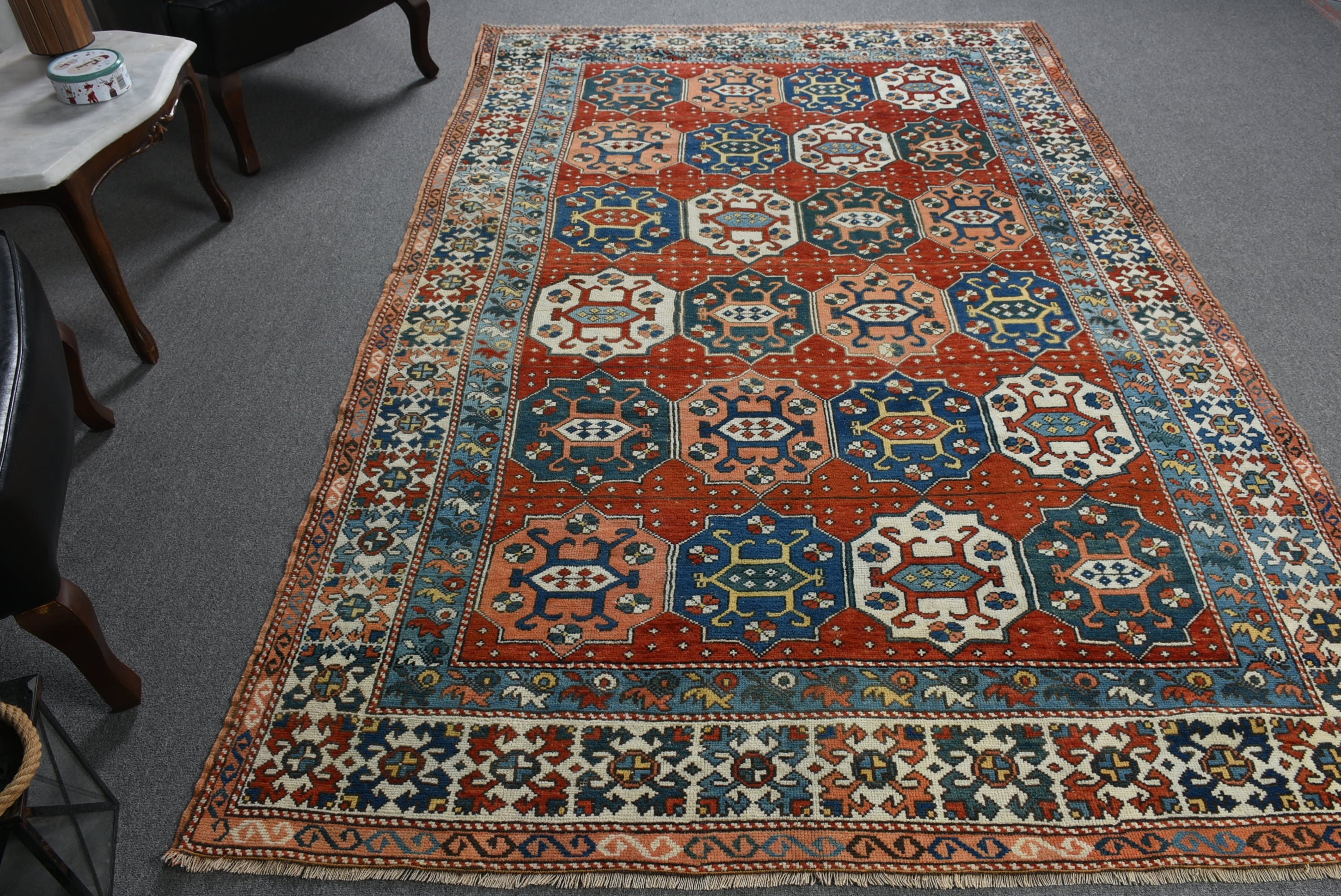 Red Home Decor Rug, Turkish Rugs, Turkey Rug, Bedroom Rugs, Vintage Rugs, 5.9x9.2 ft Large Rug, Living Room Rug, Antique Rugs, Wool Rug