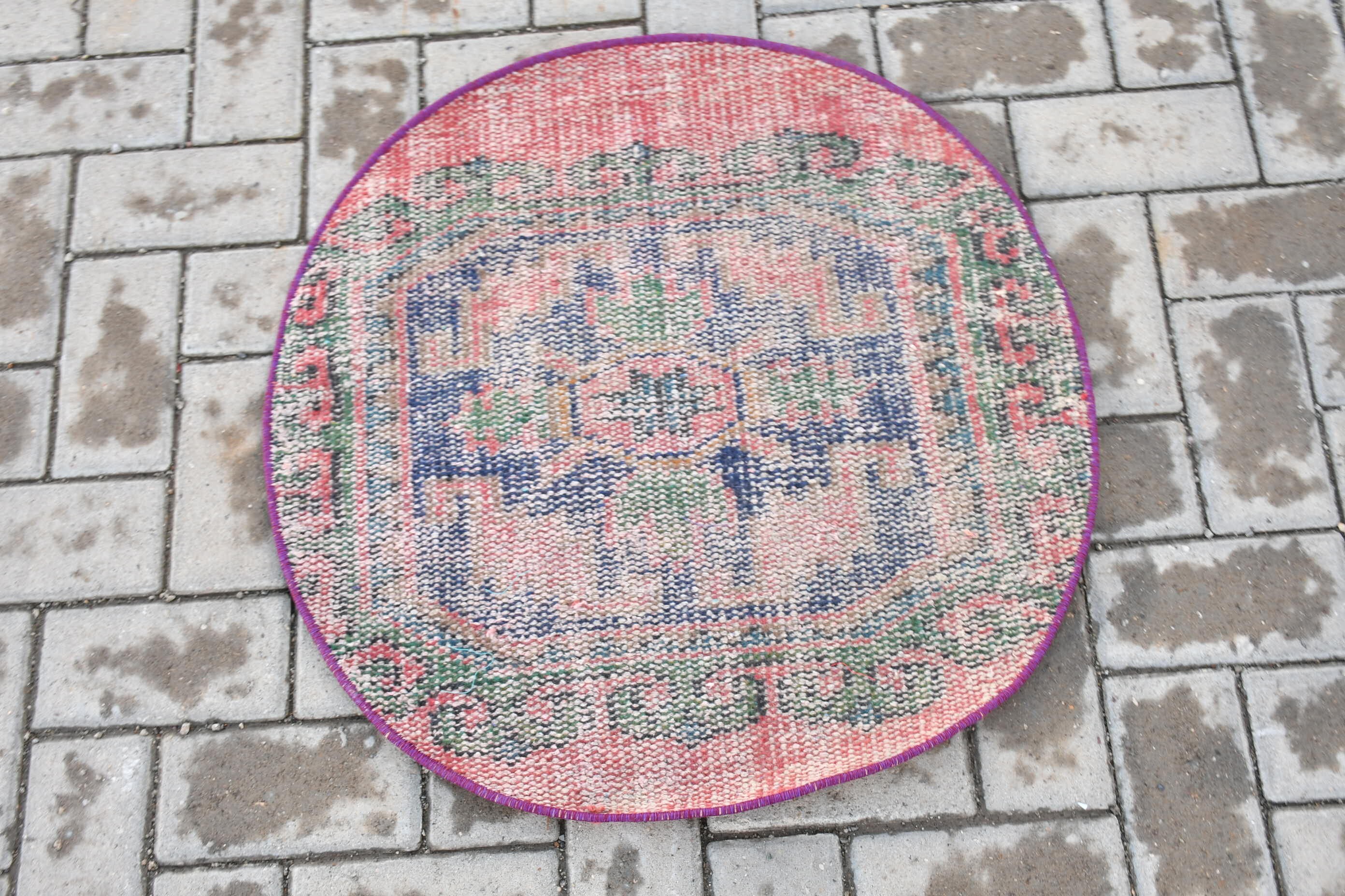 Kırmızı Yer Halıları, Banyo Halıları, Vintage Halı, Türk Halısı, Mutfak Halısı, Kapı Paspası Halısı, 2.2x2.3 ft Küçük Halılar, Duvara Asılı Halı, Oushak Halısı