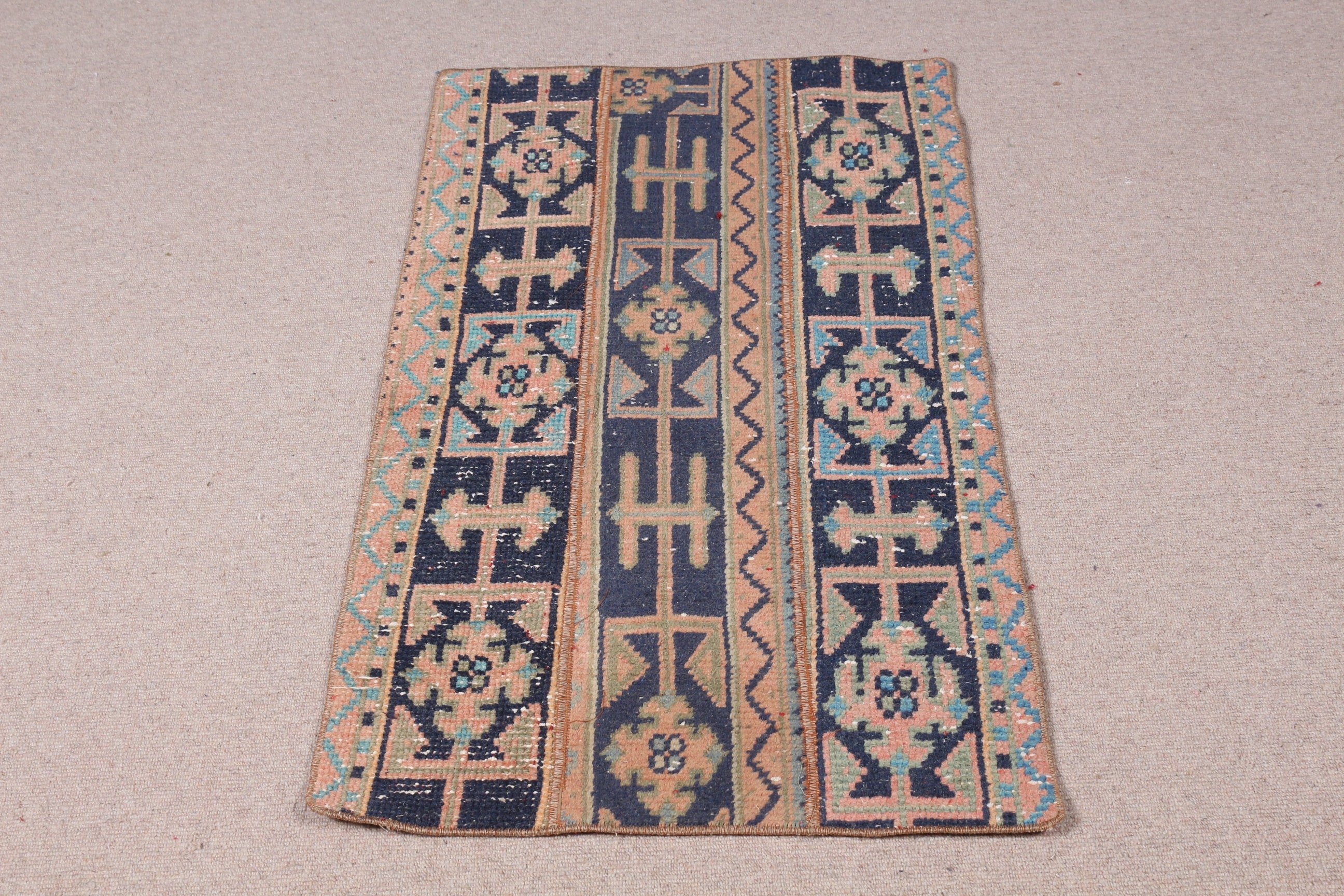 Art Rug, Turkish Rug, Door Mat Rug, Car Mat Rug, Blue Bedroom Rugs, Bedroom Rug, Anatolian Rugs, Vintage Rugs, 2.1x3.8 ft Small Rugs