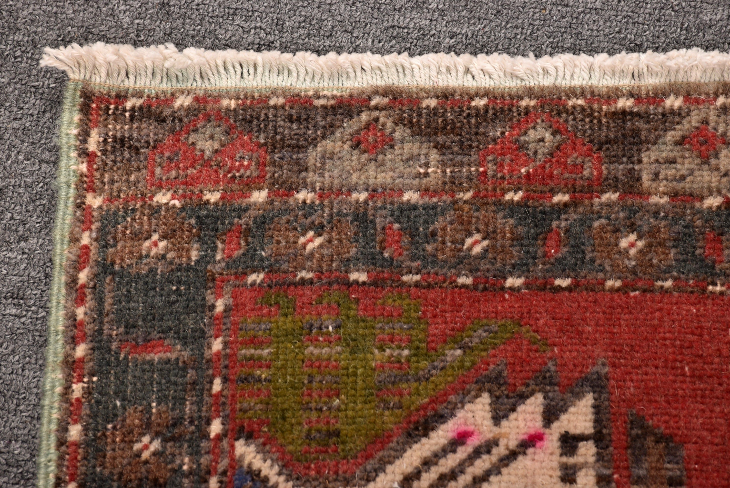 Vintage Halı, Kapı Paspas Halısı, Tribal Halı, 1.8x3.1 ft Küçük Halılar, Modern Halı, Kırmızı Antika Halı, Küçük Alan Halıları, Türk Halısı, Ev Dekor Halısı