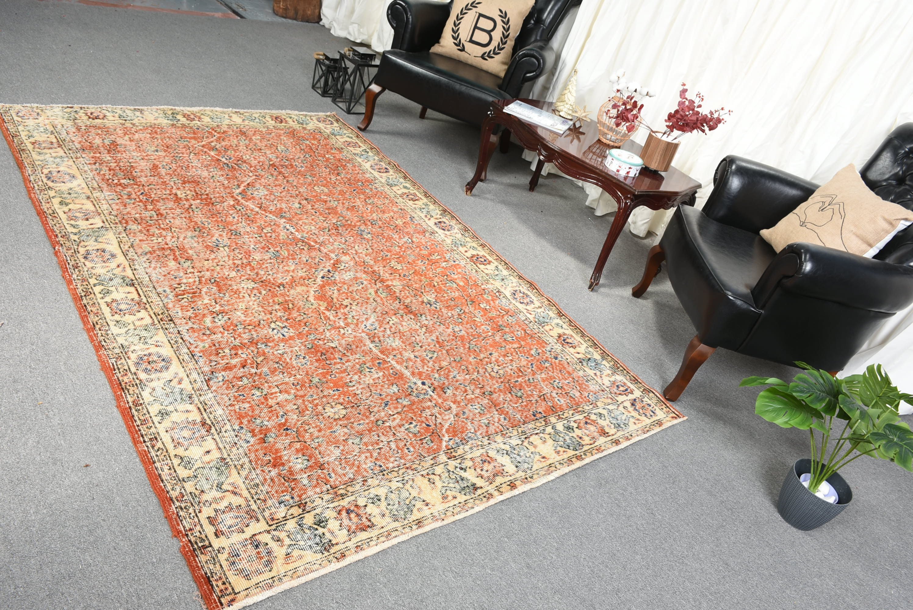 Bedroom Rugs, Turkish Rug, Rugs for Bedroom, Dining Room Rugs, Red Antique Rug, Oriental Rug, 5.2x8.1 ft Large Rugs, Vintage Rug, Dorm Rug