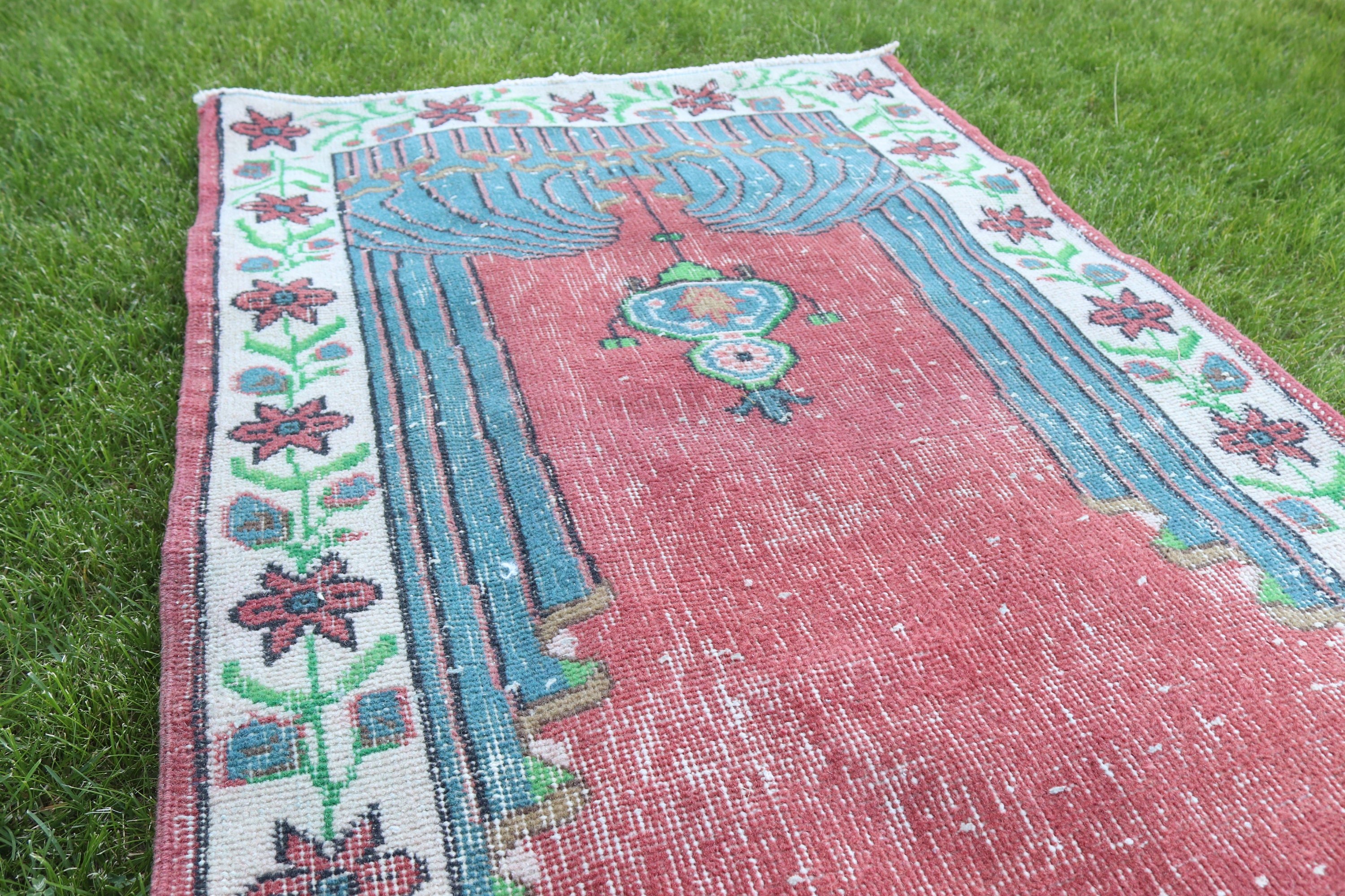 Rugs for Small Area, Vintage Rugs, Red Boho Rug, Entry Rugs, 2.7x4 ft Small Rugs, Turkish Rug, Small Area Rugs, Modern Rugs, Kitchen Rugs