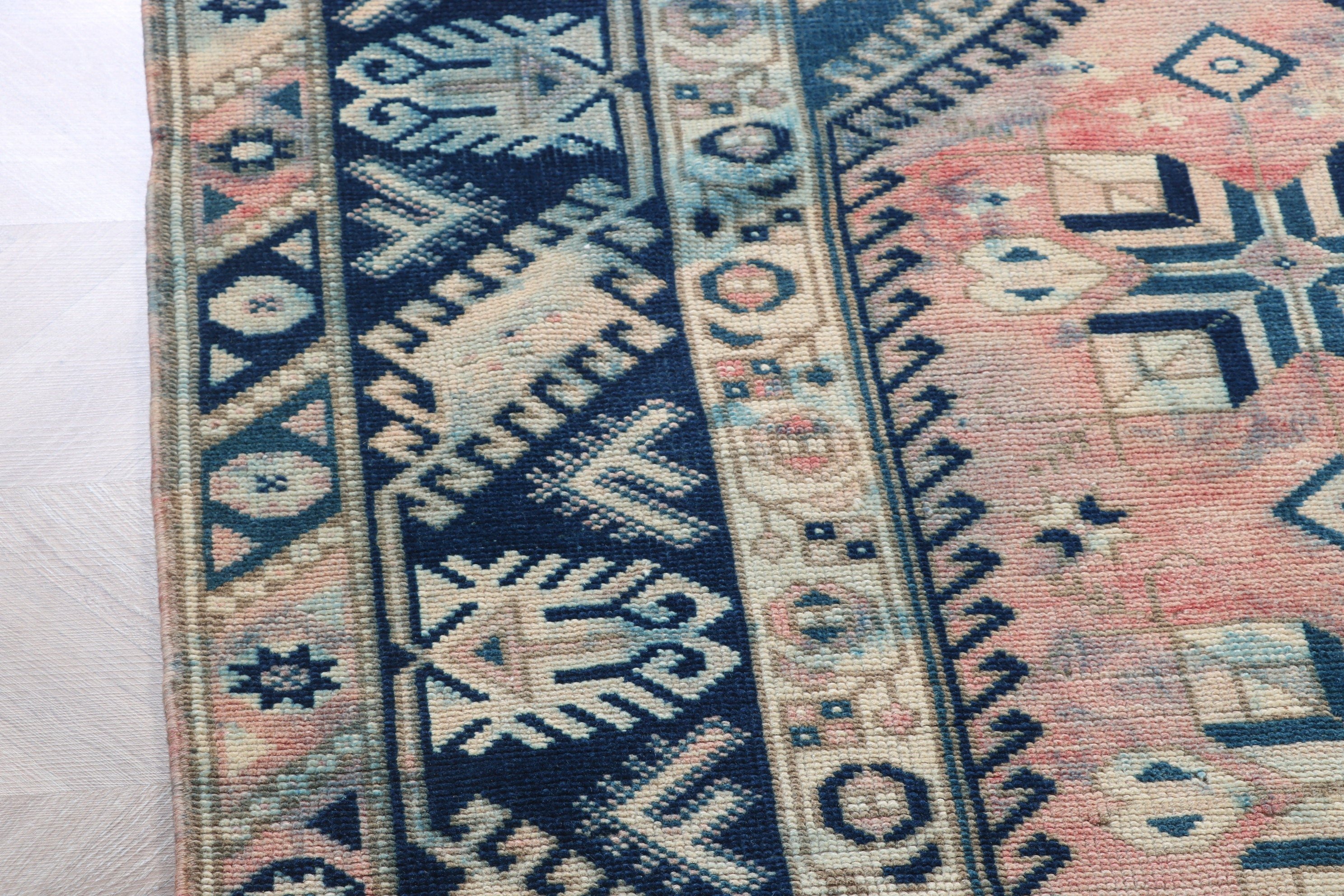 Living Room Rugs, Turkish Rug, Aztec Rug, Vintage Rugs, Home Decor Rugs, Blue Cool Rugs, 4.2x6.4 ft Area Rugs, Vintage Area Rug, Boho Rugs