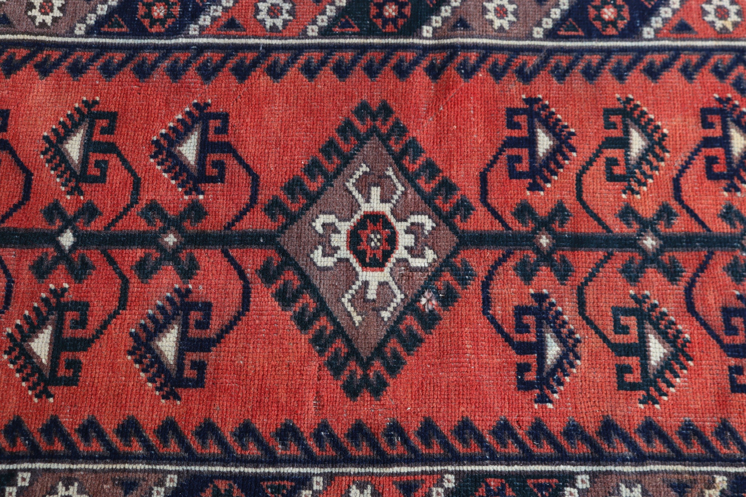 2.1x6.1 ft Runner Rugs, Vintage Rugs, Boho Rug, Hallway Rug, Artistic Rug, Corridor Rugs, Turkish Rug, Anatolian Rug, Red Flatweave Rug