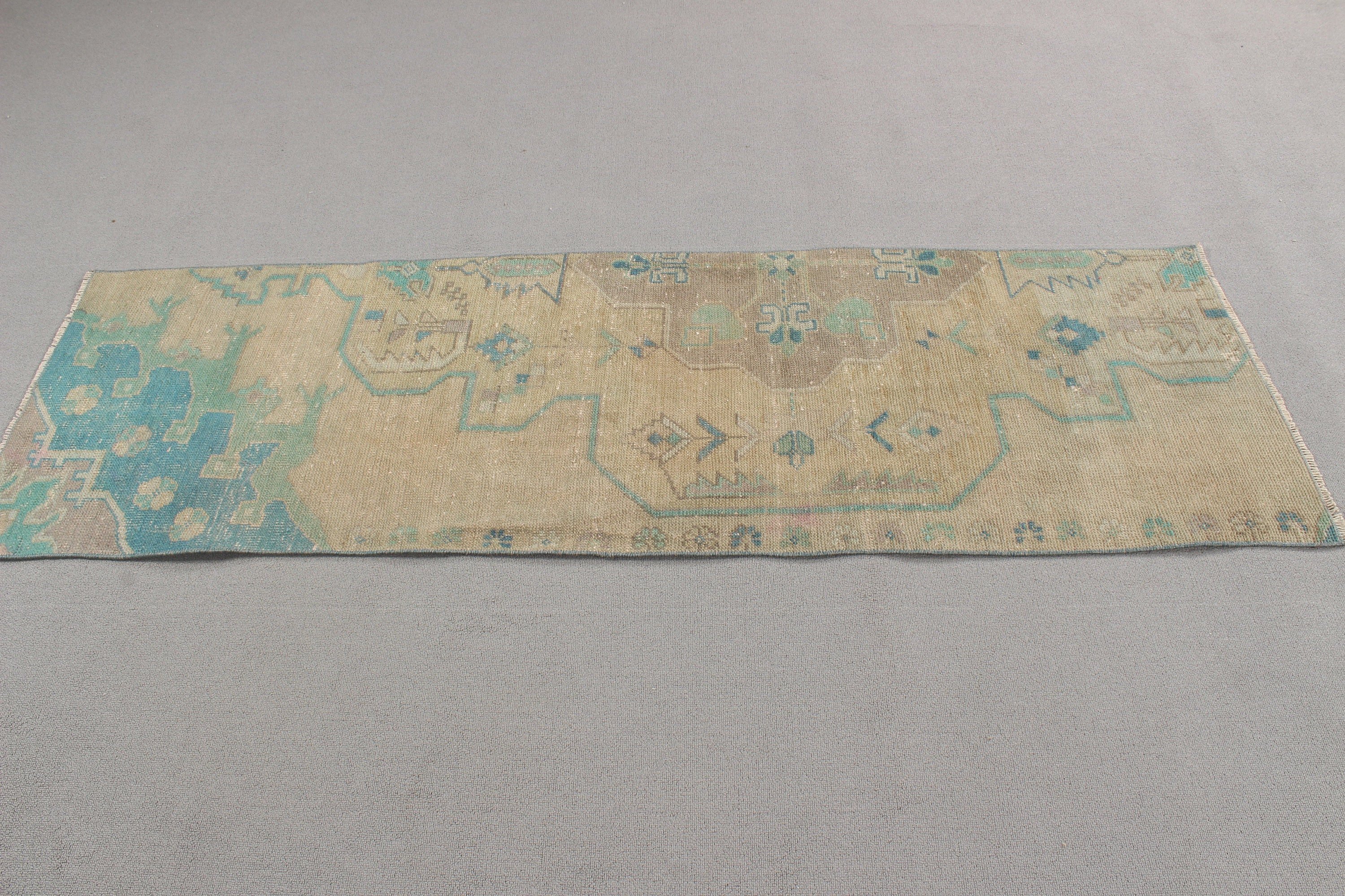 Antique Rugs, Corridor Rugs, Turkish Rug, Rugs for Stair, Hallway Rugs, Green Boho Rug, Vintage Rug, Handwoven Rug, 2x6.2 ft Runner Rug