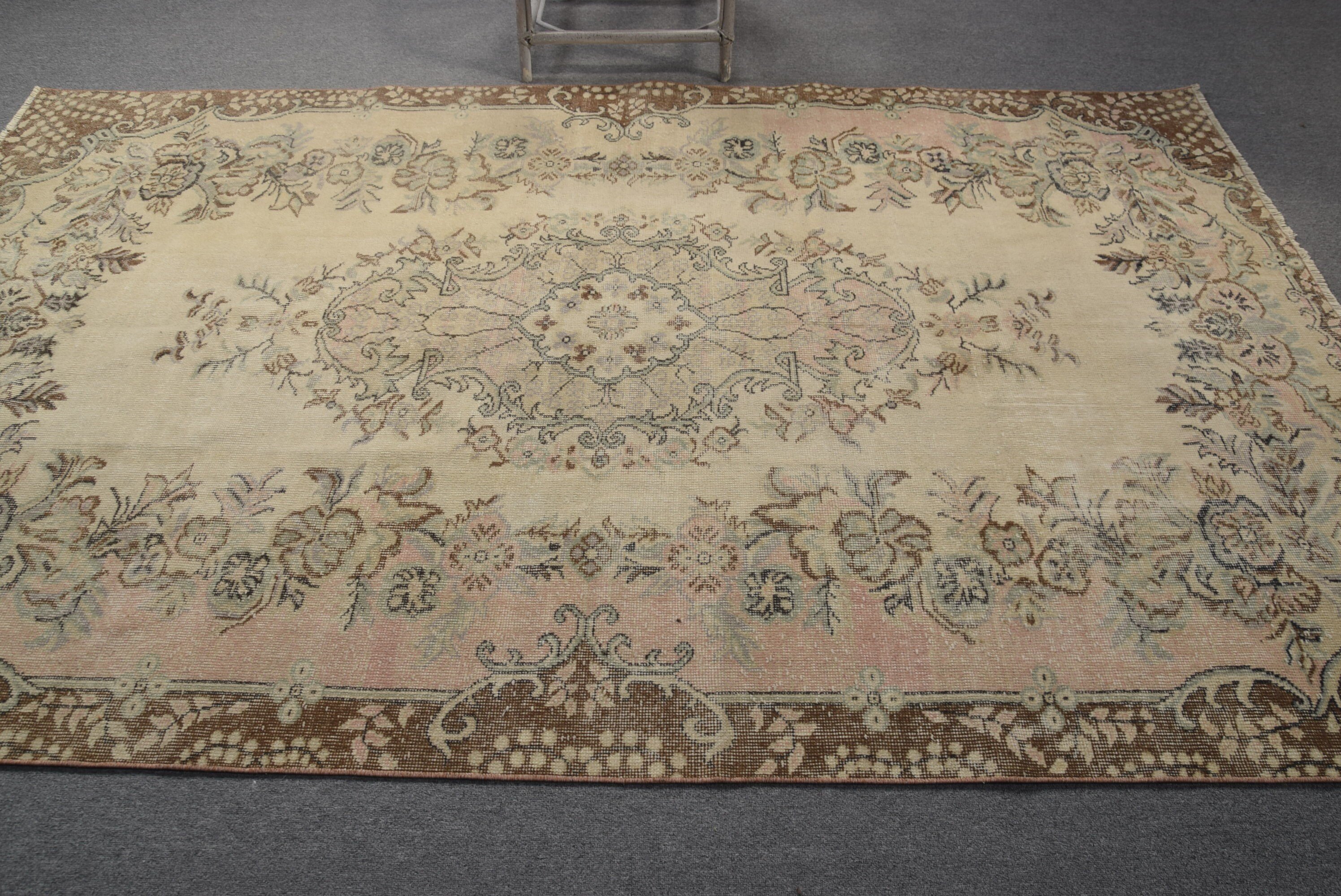 Living Room Rug, Tribal Rug, Rugs for Salon, Vintage Rug, Turkish Rug, 5.6x9.3 ft Large Rugs, Beige Bedroom Rug, Cool Rug