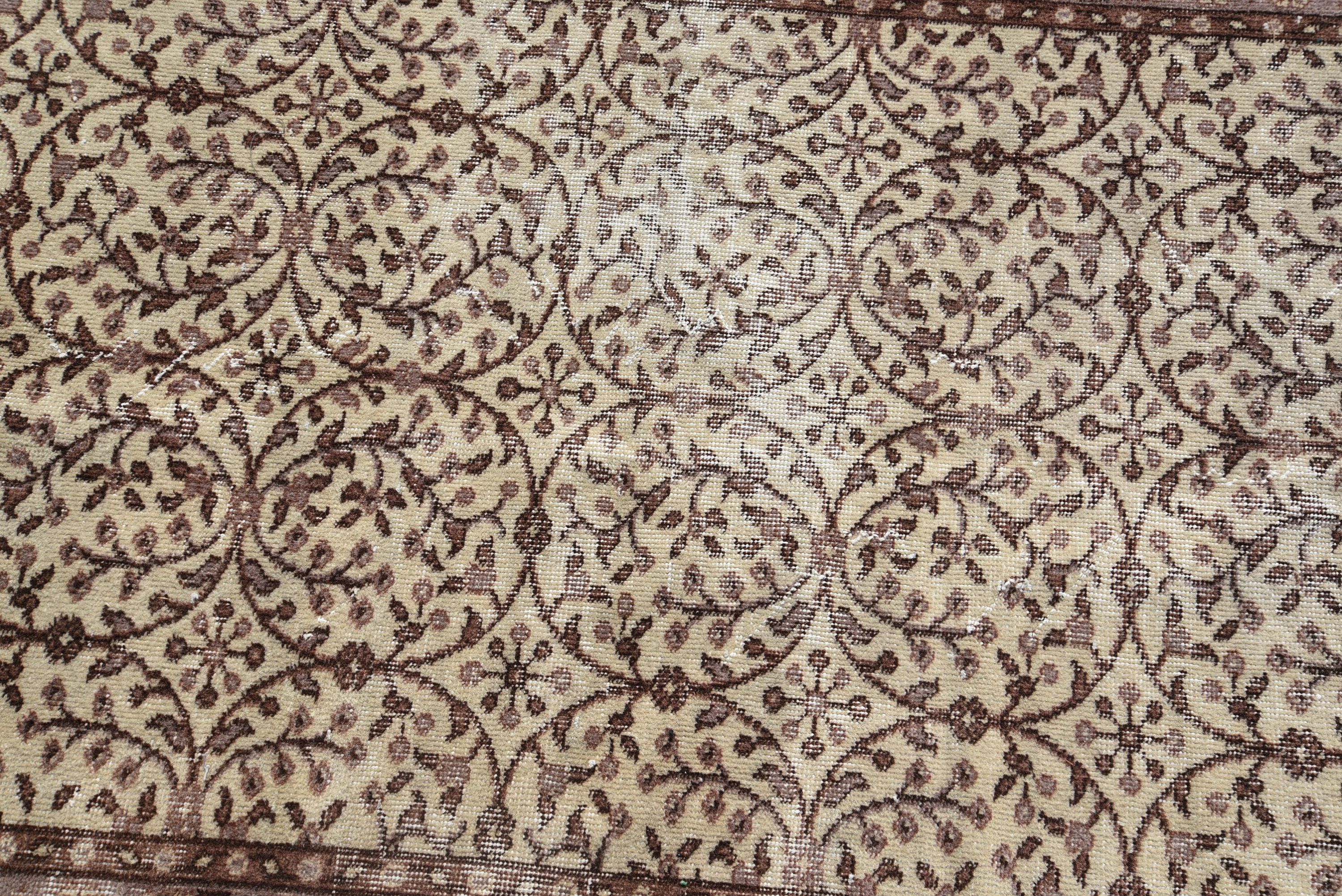 3.6x6.3 ft Accent Halı, Vintage Halı, Vintage Accent Halı Halıları, Oryantal Halılar, Yatak Odası Halısı, Mutfak Halıları, Türk Halısı, Yatak Odası Halıları