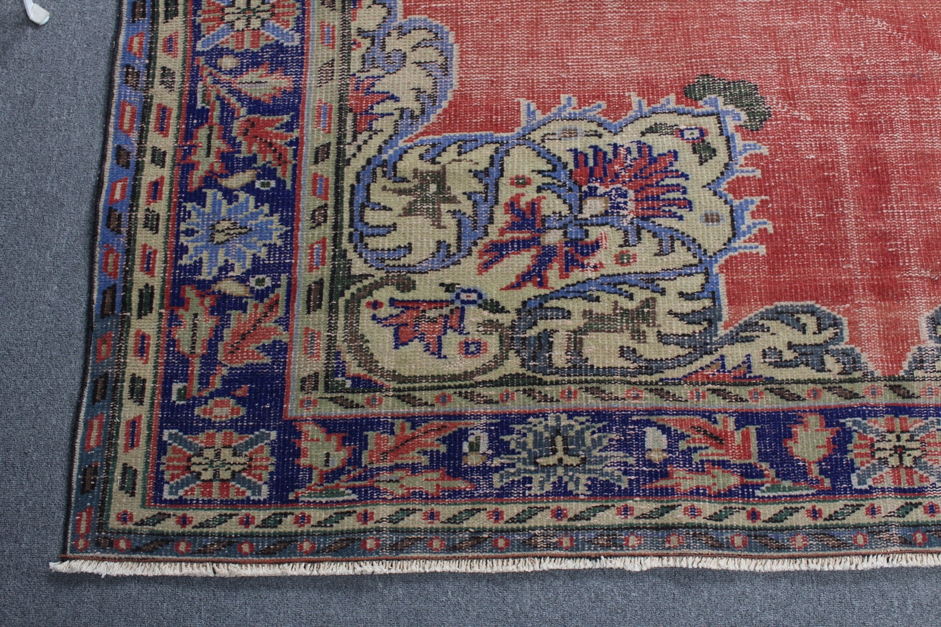 Dining Room Rug, Anatolian Rug, Cool Rug, Vintage Rug, Red Cool Rug, Bedroom Rug, Turkish Rug, 6.3x9.6 ft Large Rug, Rugs for Living Room