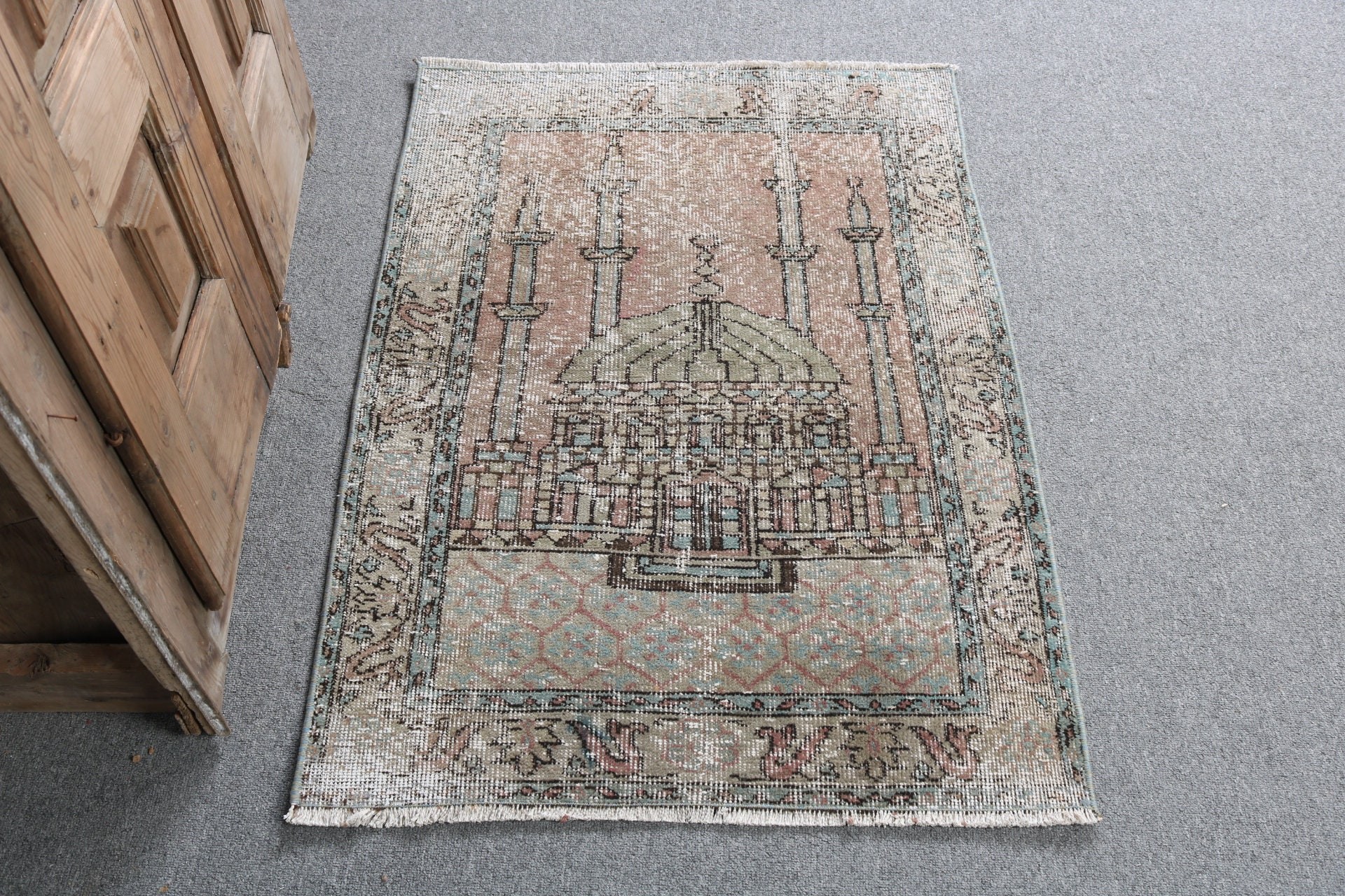 Bohem Halı, Çocuk Halısı, Yatak Odası Halısı, Vintage Halı, Kahverengi Geometrik Halı, Fas Halısı, Geometrik Halı, 2.4x3.4 ft Küçük Halılar, Türk Halısı