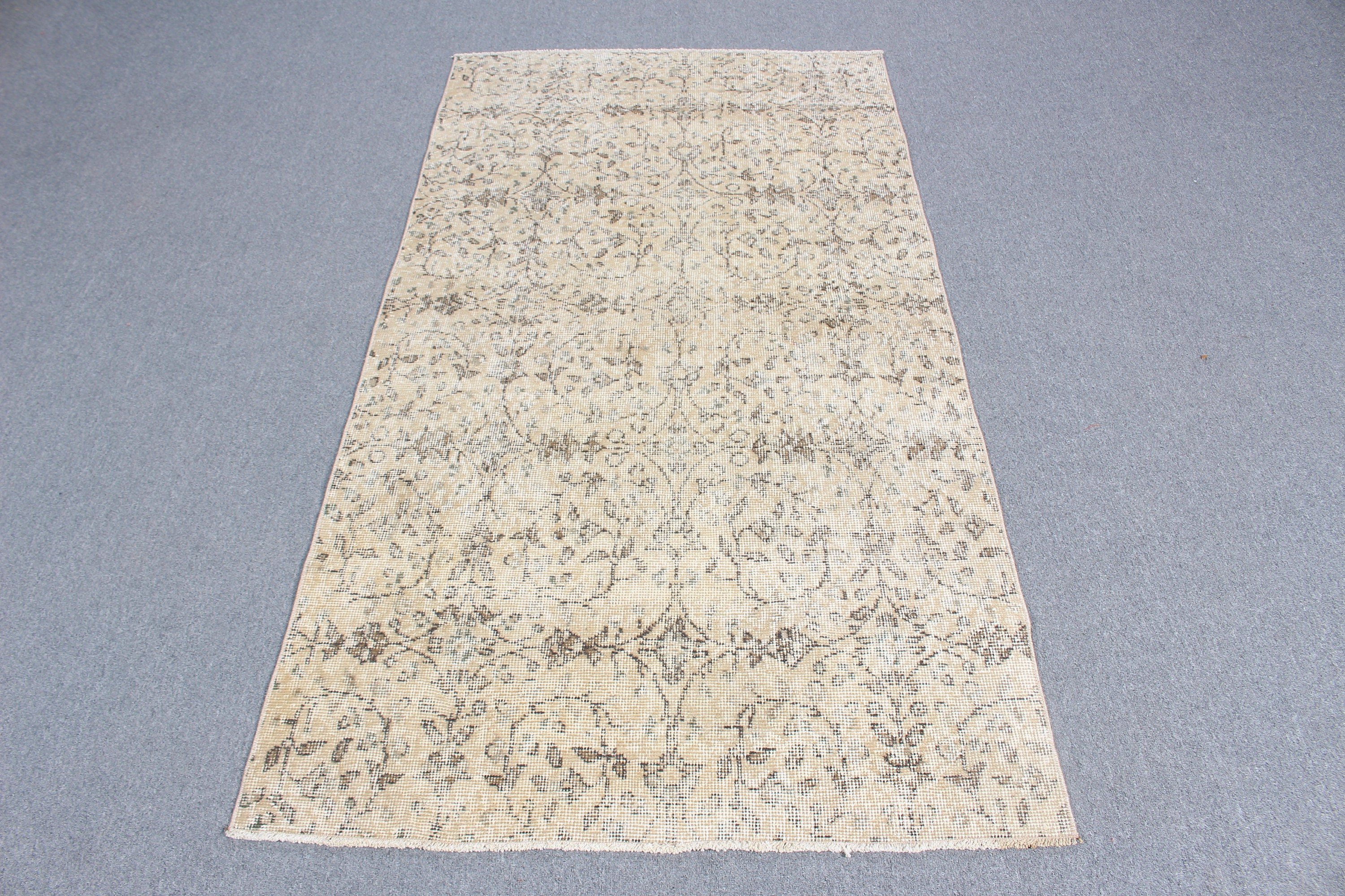 Vintage Accent Rug, Turkish Rugs, Bedroom Rugs, Luxury Rugs, Vintage Rugs, Boho Rug, 3.3x6.2 ft Accent Rug, Beige Luxury Rug