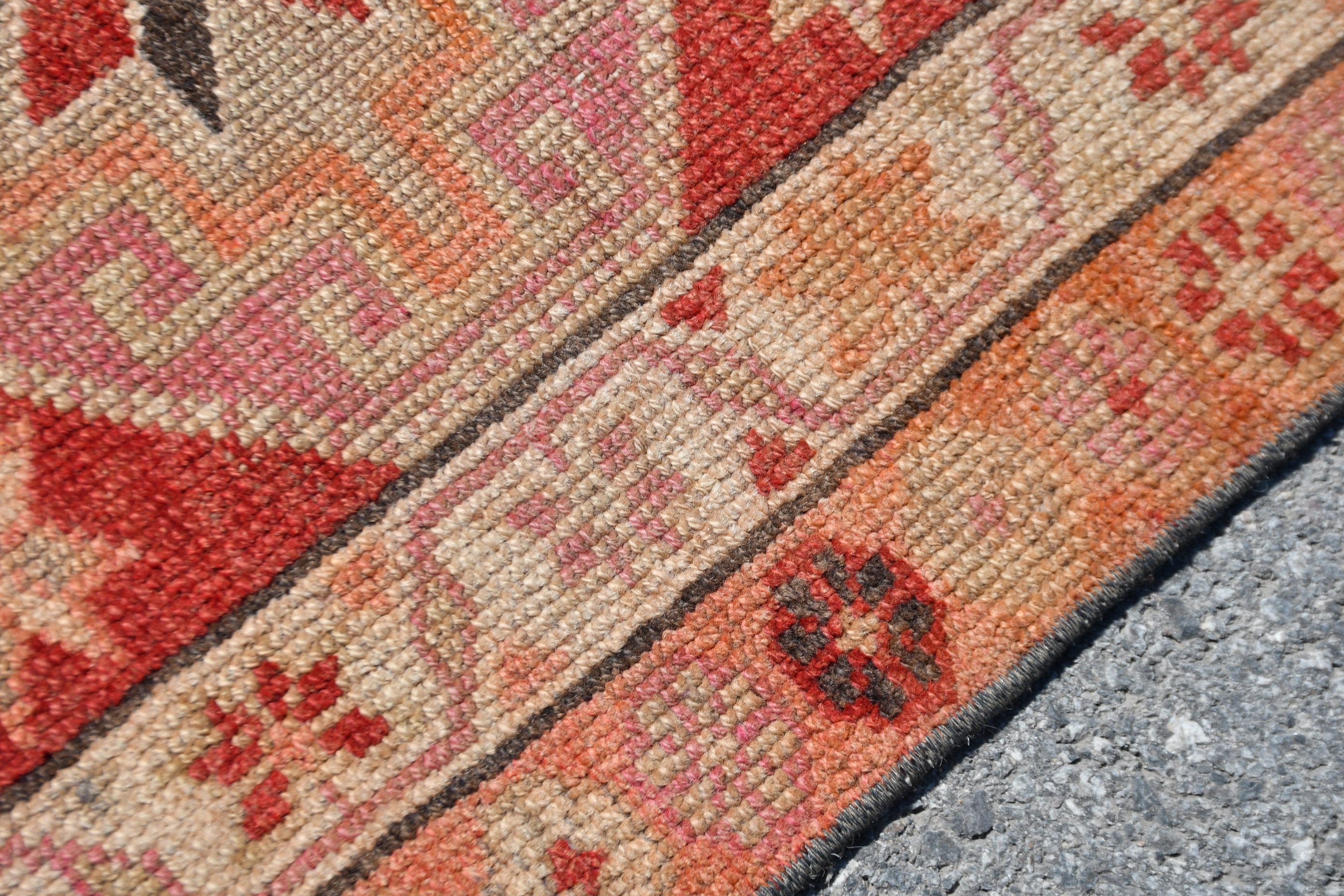 Old Rug, Floor Rug, Colorful Rug, 2.6x12.9 ft Runner Rugs, Turkish Rug, Vintage Rug, Kitchen Rugs, Rugs for Runner, Kitchen Rug Runner Rugs