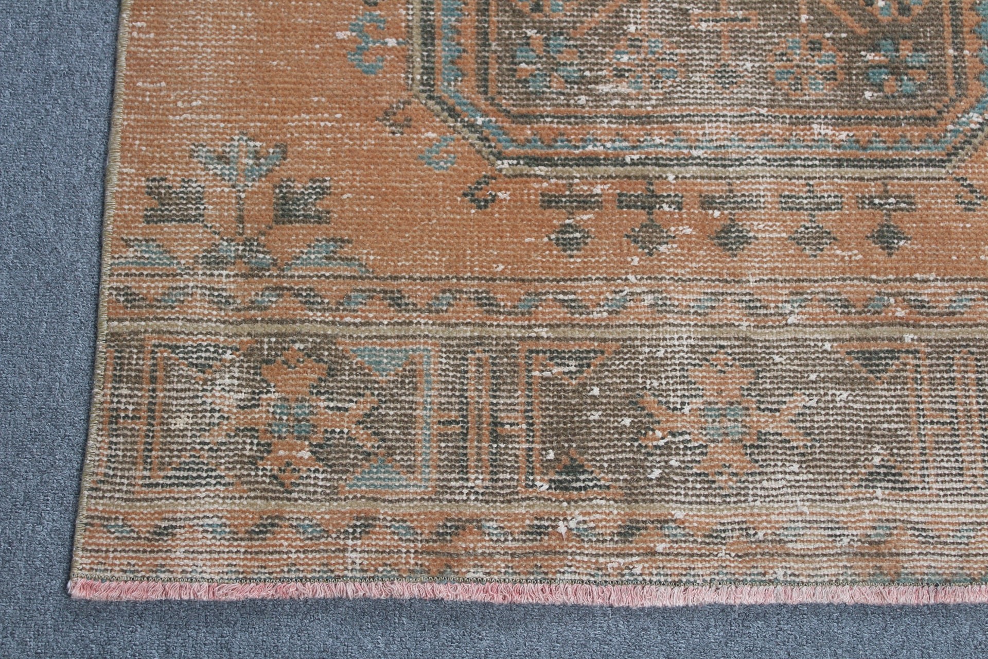 Türk Halıları, Koridor Halısı, Vintage Halı, Turuncu Mutfak Halısı, 2,7x10,3 ft Runner Halısı, Merdiven Halıları, Oryantal Halı, Ev Dekorasyonu Halıları