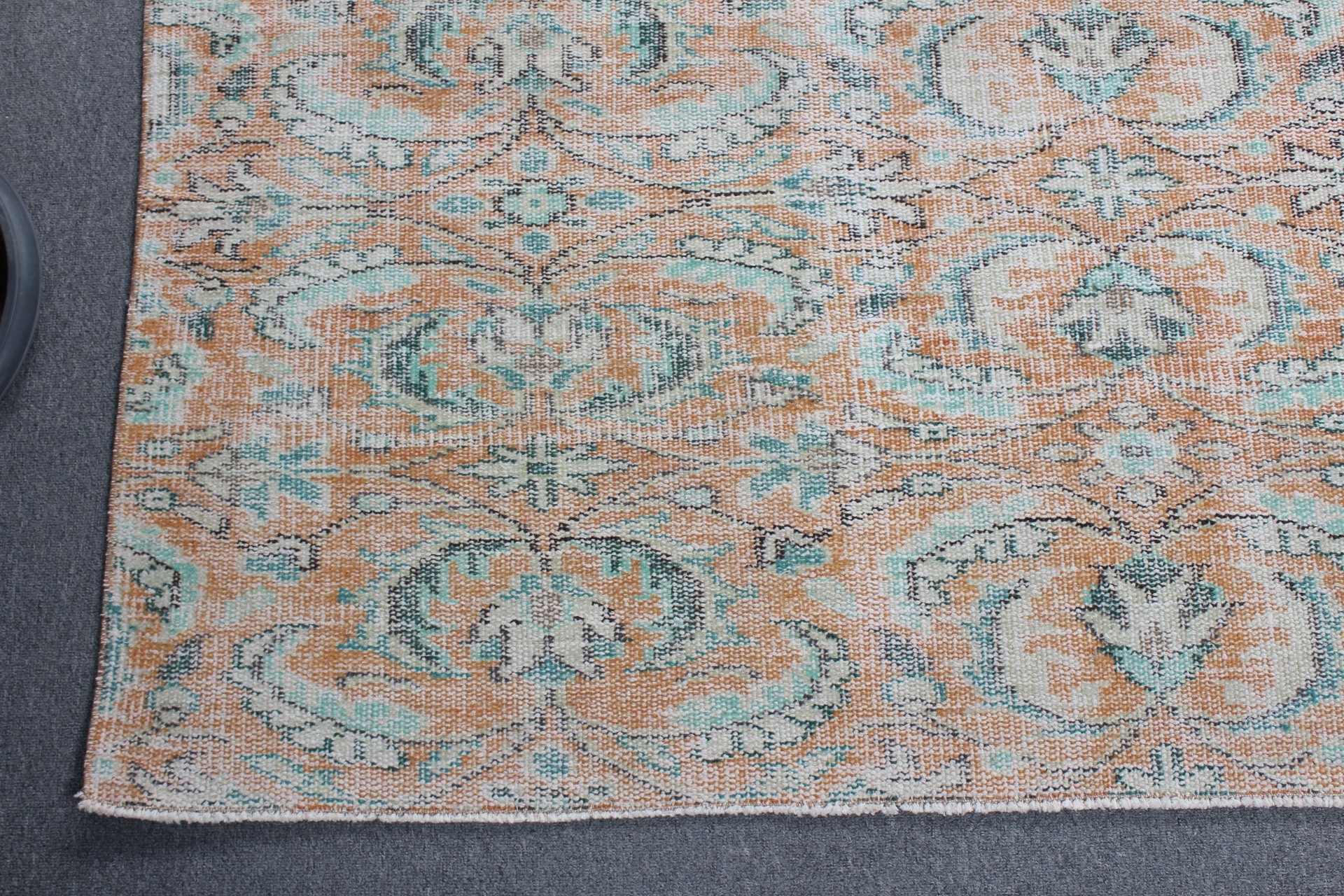 Vintage Rug, Floor Rug, Bedroom Rug, Anatolian Rug, Rugs for Salon, Orange Cool Rug, 5.5x8.8 ft Large Rugs, Salon Rug, Turkish Rugs