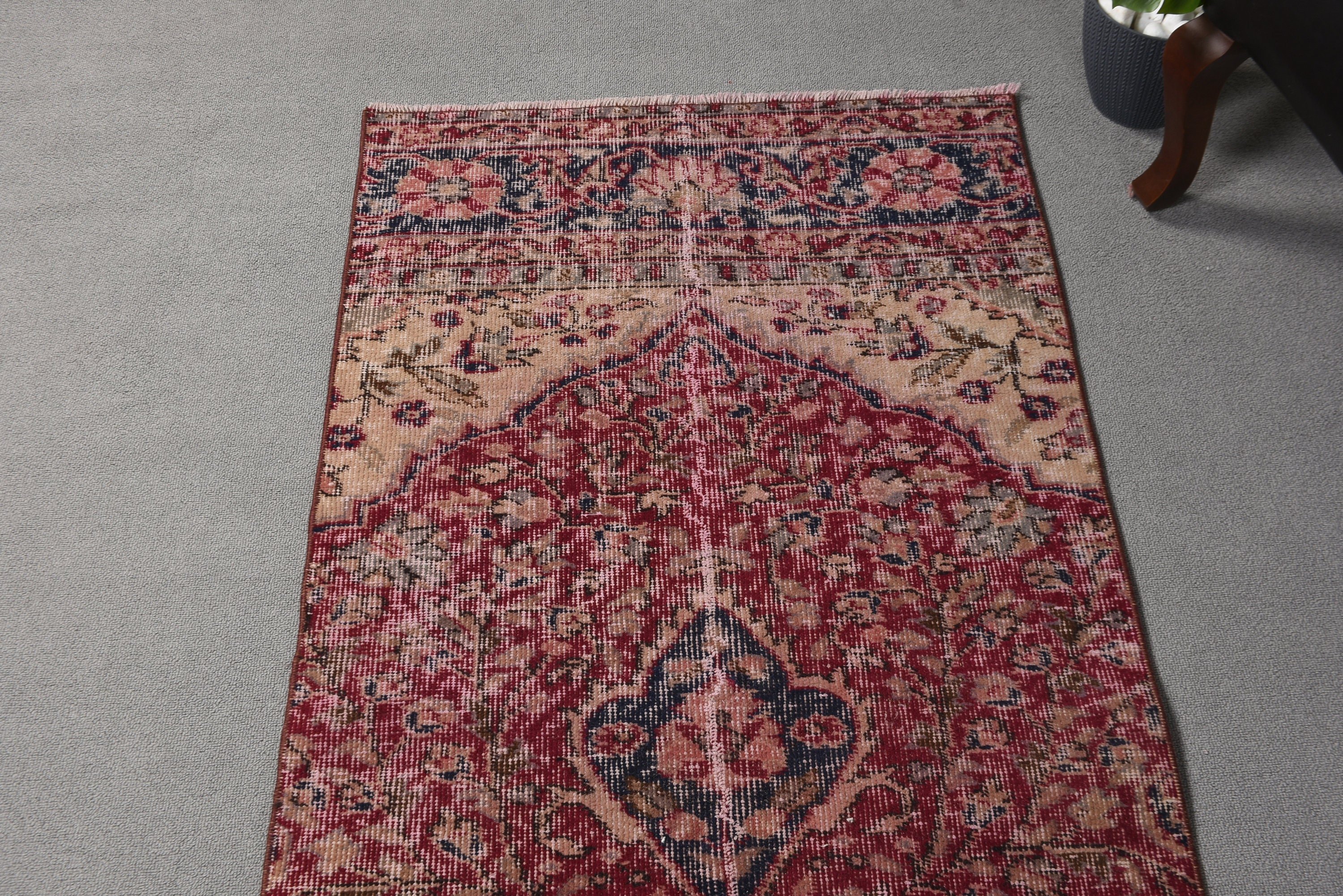 Kabile Halıları, Vintage Halı, Geometrik Halı, Mavi Nötr Halı, Koridor Halıları, Türk Halıları, Mutfak Halıları, Yün Halı, 2,5x9,3 ft Yolluk Halıları