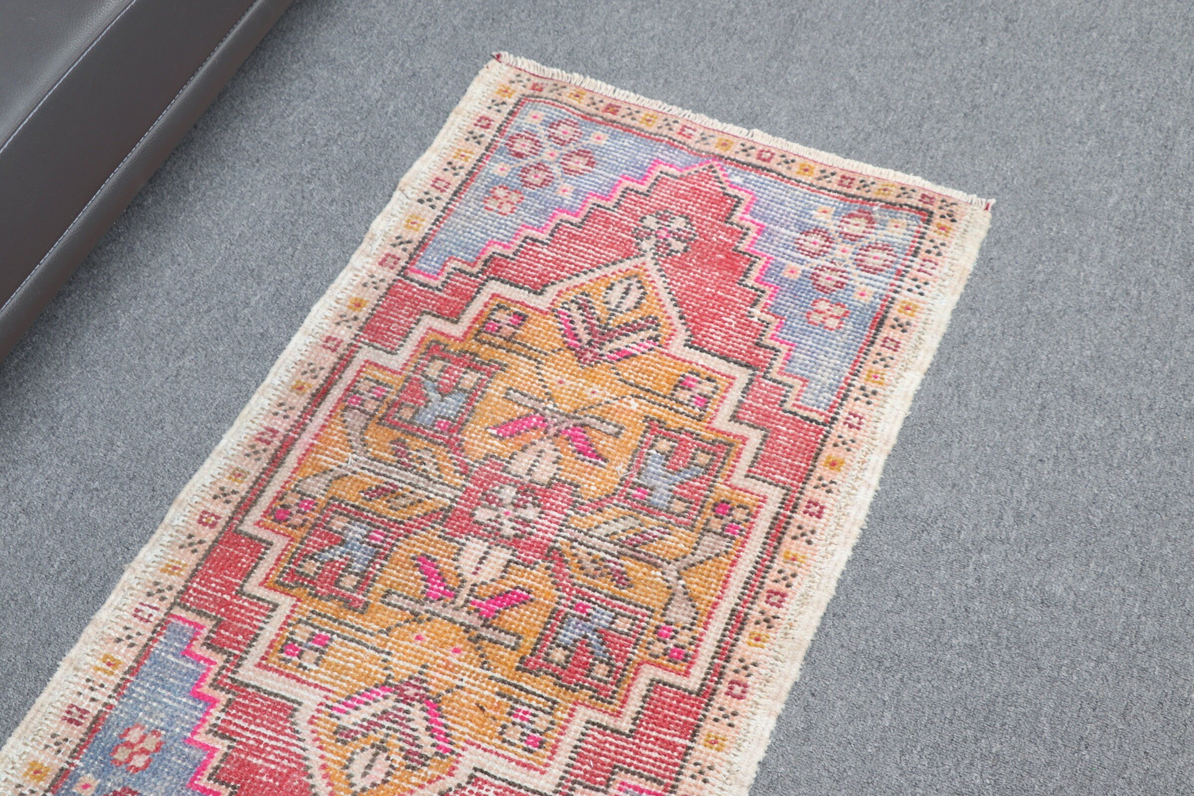 Door Mat Rug, Vintage Rug, Cool Rug, Old Rug, Red Antique Rug, Car Mat Rugs, 1.8x3.1 ft Small Rug, Turkish Rug, Rugs for Bath