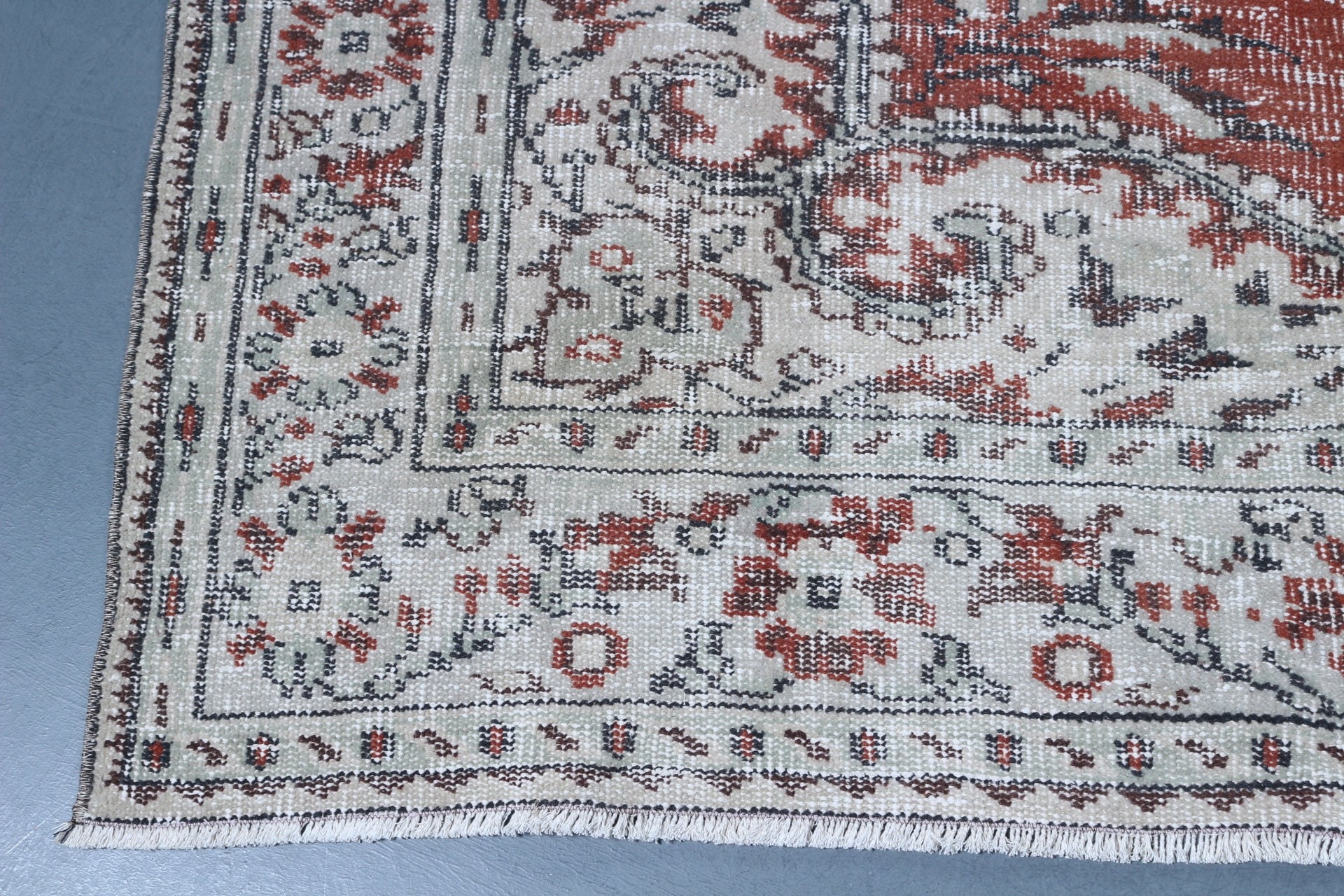 Bedroom Rug, Vintage Rug, Red Antique Rugs, Salon Rugs, Nomadic Rugs, Turkish Rug, Home Decor Rugs, Oushak Rugs, 5.3x9.2 ft Large Rug