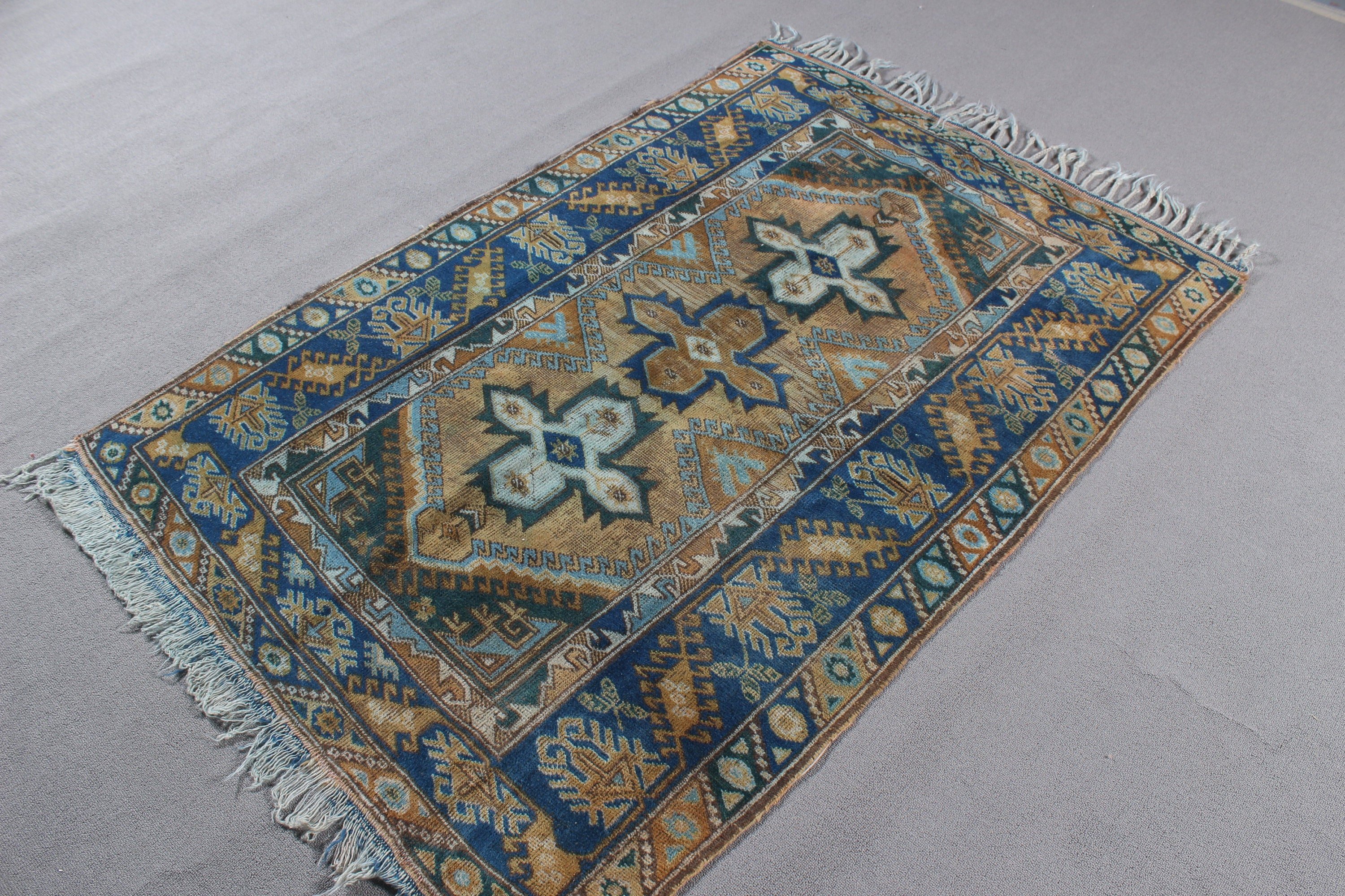 Yeşil Nötr Halı, Oushak Halıları, Vintage Halılar, Kabile Halıları, Fas Halıları, 3,9x5,8 ft Accent Halı, Türk Halısı, Yatak Odası Halısı, Boho Accent Halıları