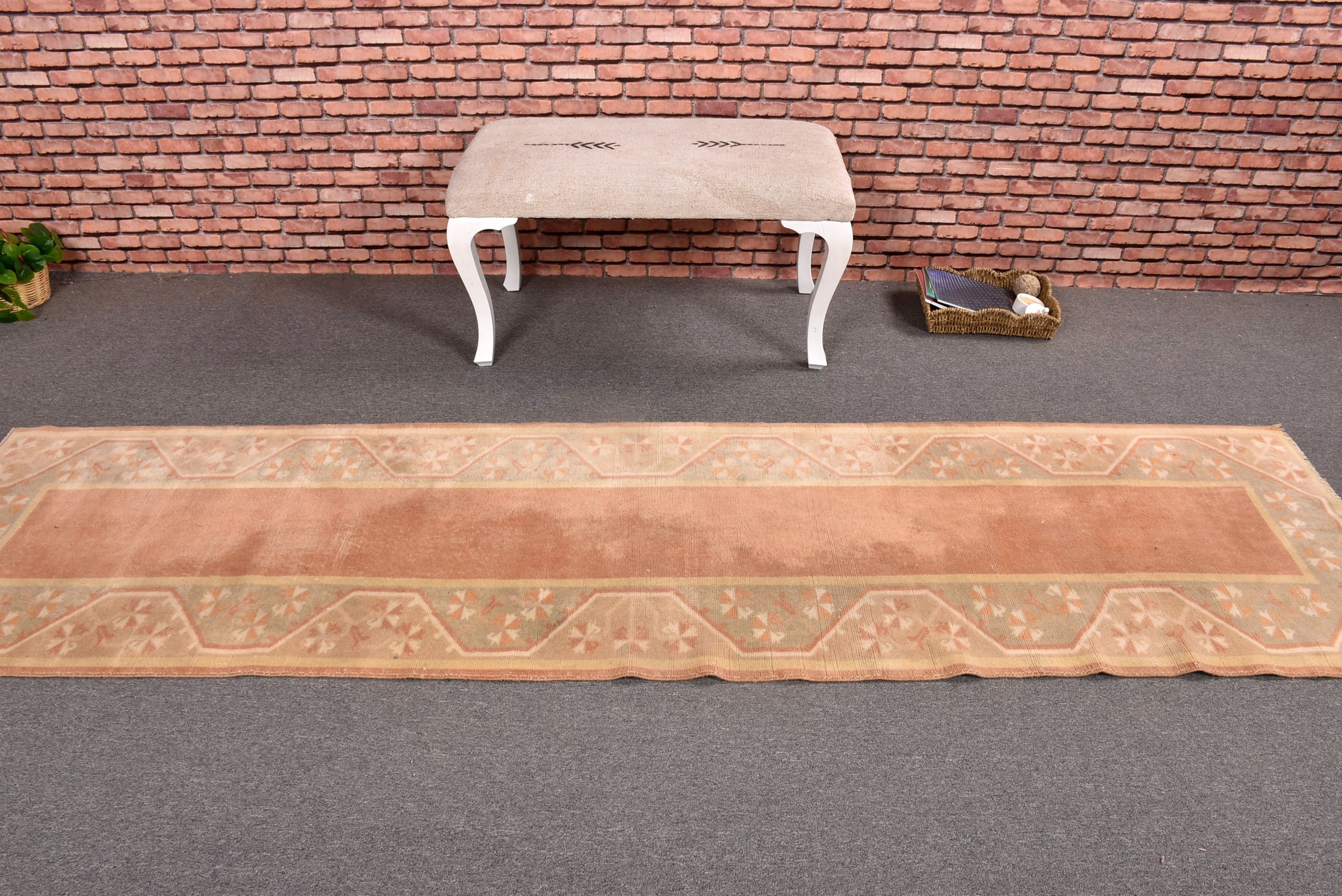 Vintage Halılar, Merdiven Halıları, Yeşil Antika Halı, Ev Dekorasyonu Halısı, 2.6x9.6 ft Runner Halısı, Antika Halı, Beni Ourain Runner Halıları, Türk Halıları