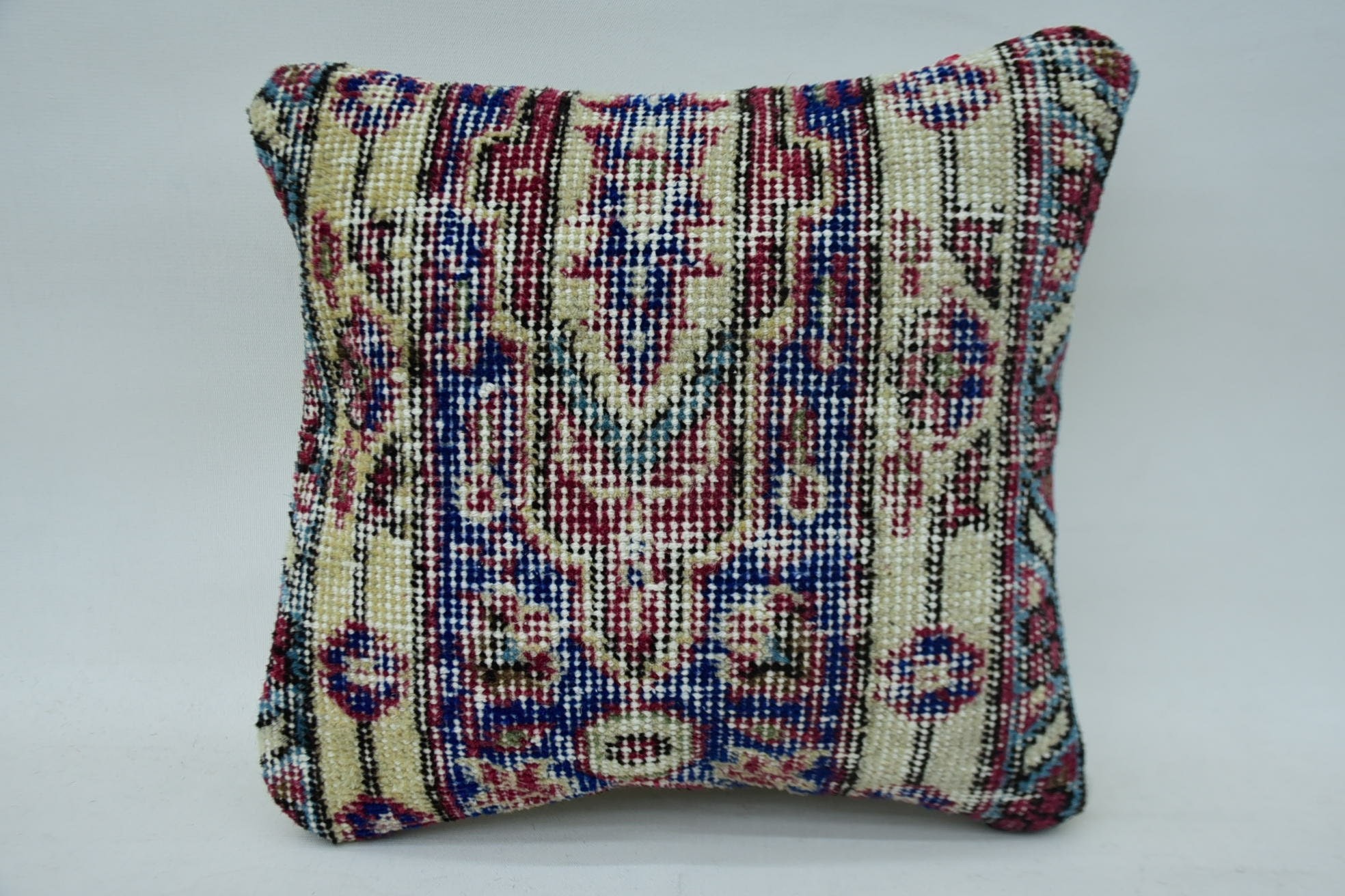 12"x12" Blue Cushion Cover, Pillow for Sofa, Decorative Throw Pillow Sham, Antique Pillows, Gift Pillow, Nautical Throw Cushion