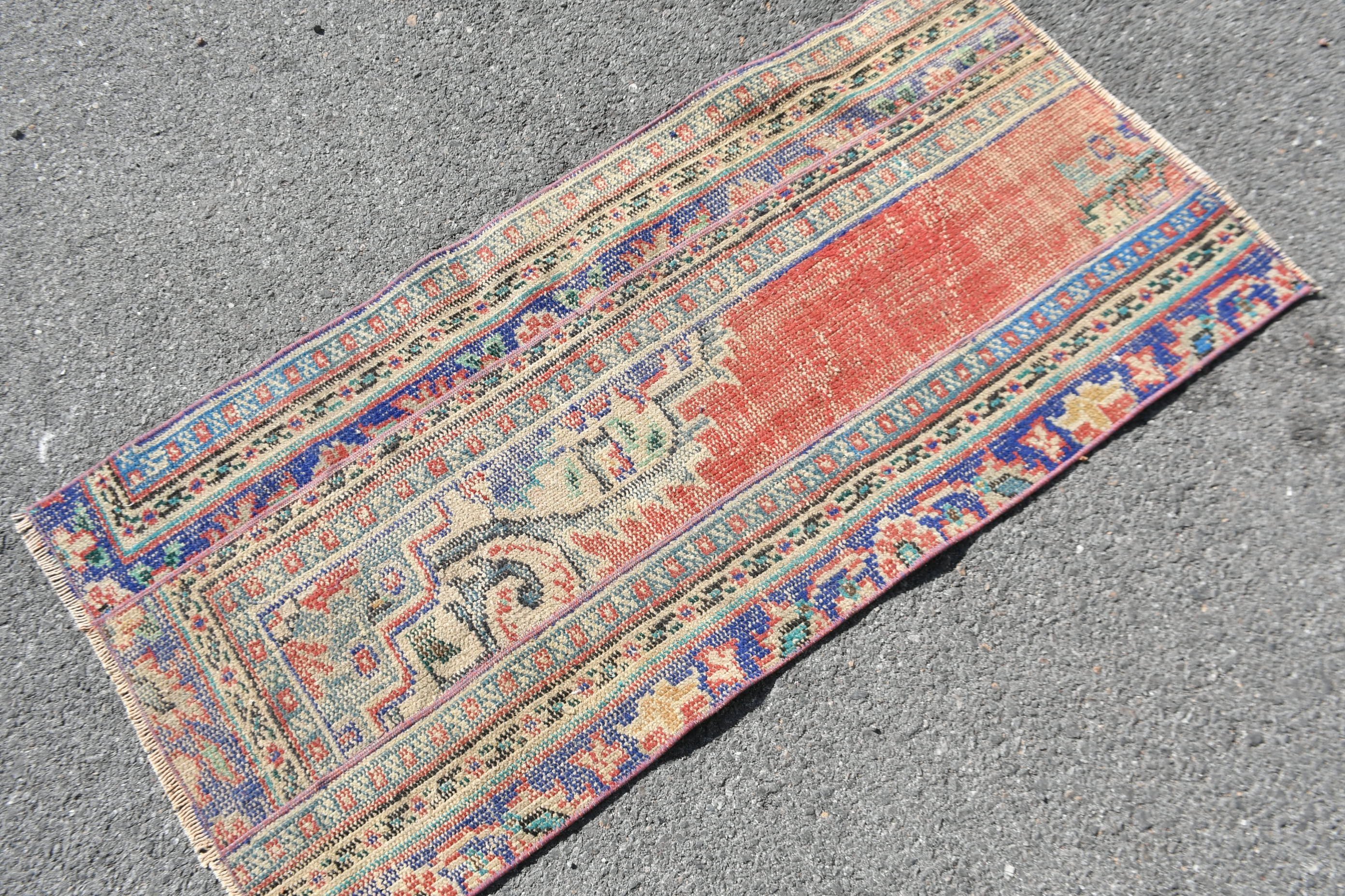 Turkish Rug, Bedroom Rugs, Kitchen Rug, Rugs for Car Mat, Anatolian Rug, Vintage Rugs, Ethnic Rug, 2.1x4.2 ft Small Rug, Blue Oriental Rugs